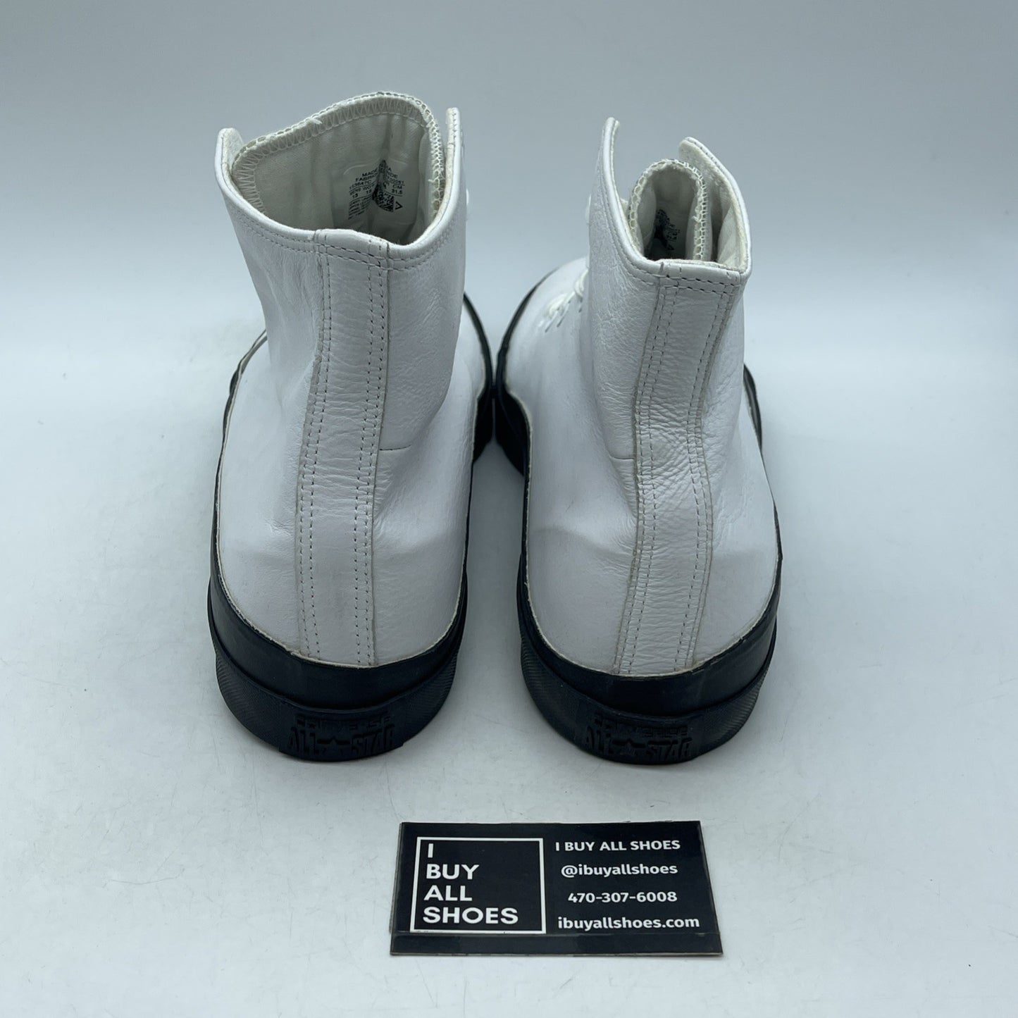 Size 13 - Converse All Star AS Quantum White Leather High Top (153647C)