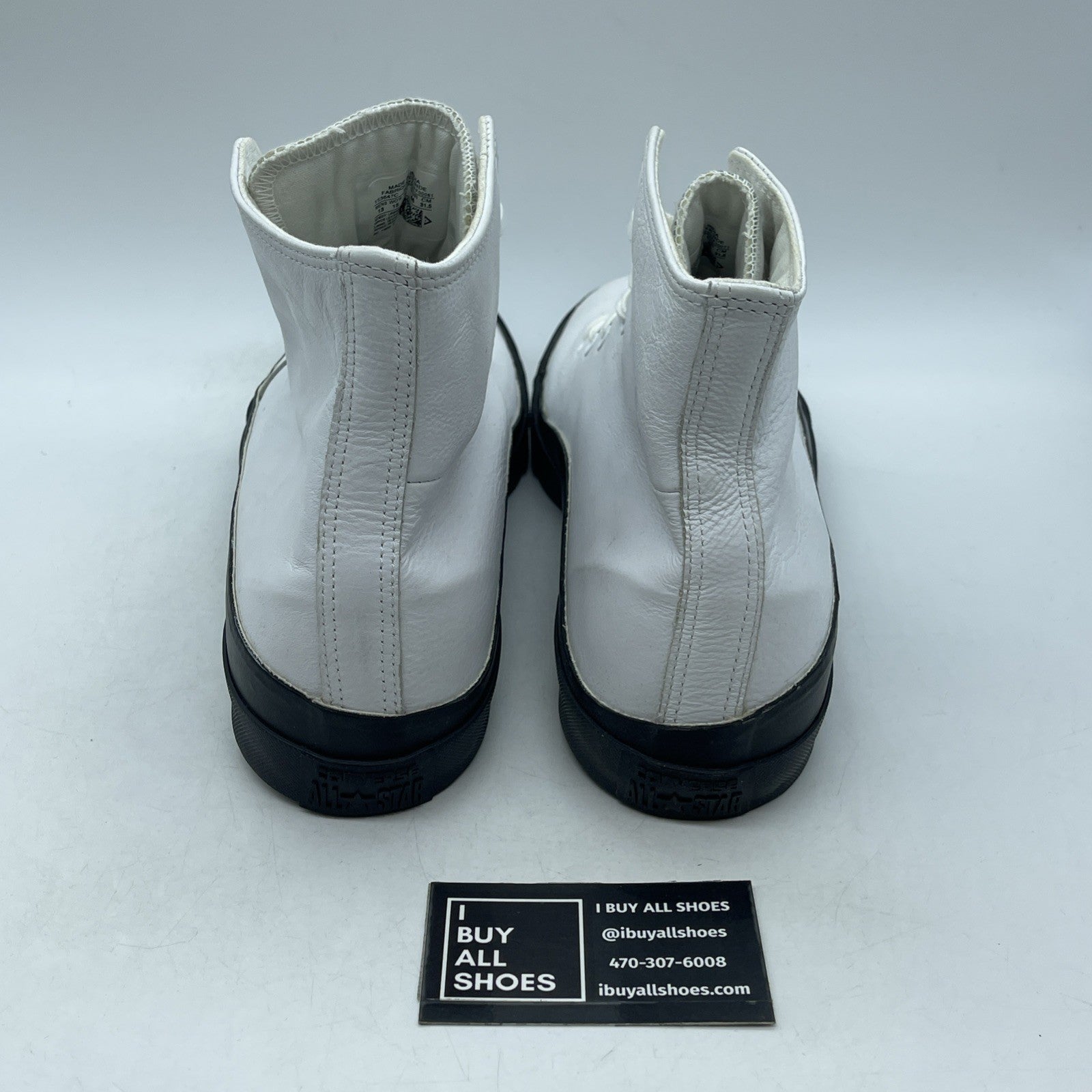 Size 13 - Converse All Star AS Quantum White Leather High Top (153647C)