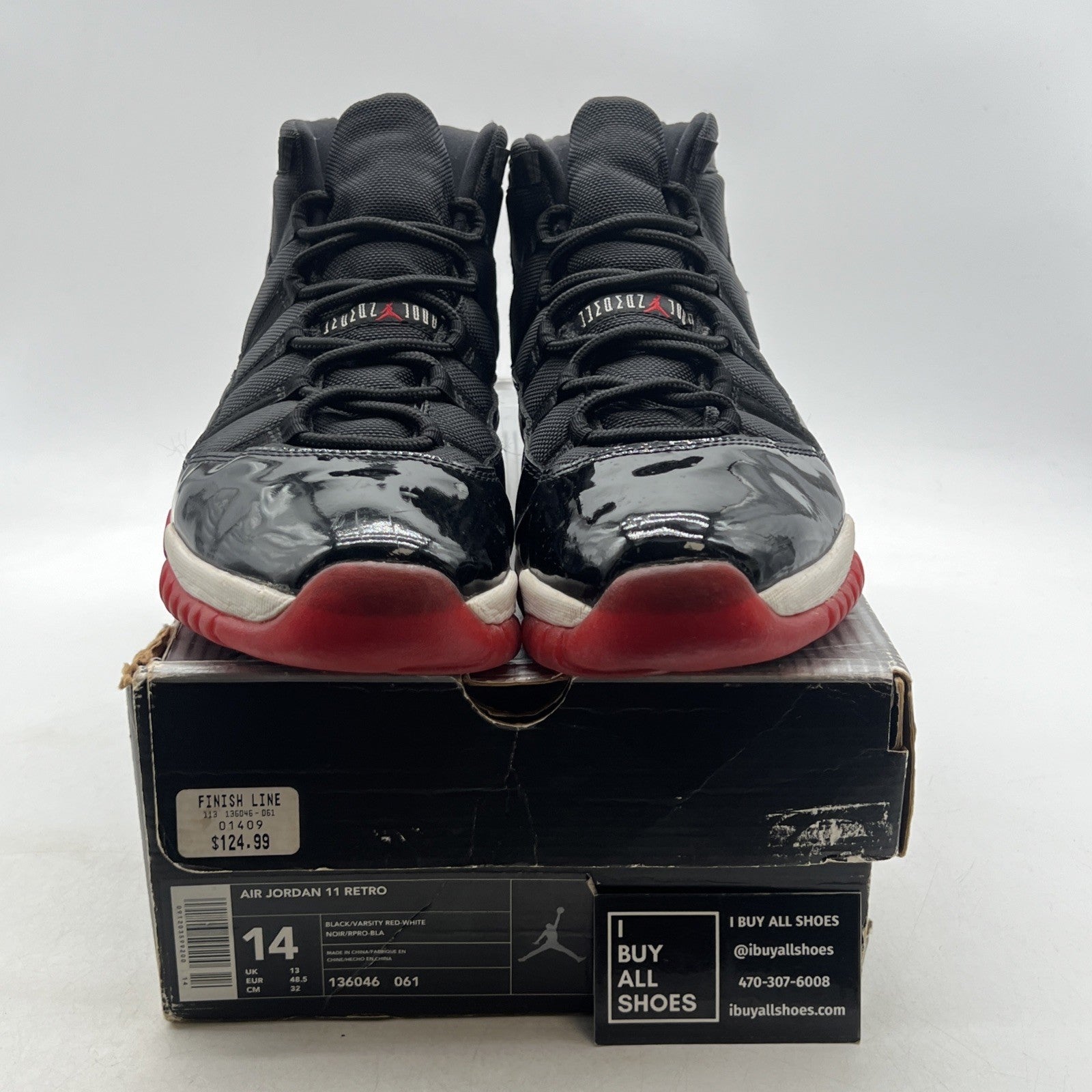 Size 14 - Air Jordan 11 Retro 2001 Bred (136046-061)