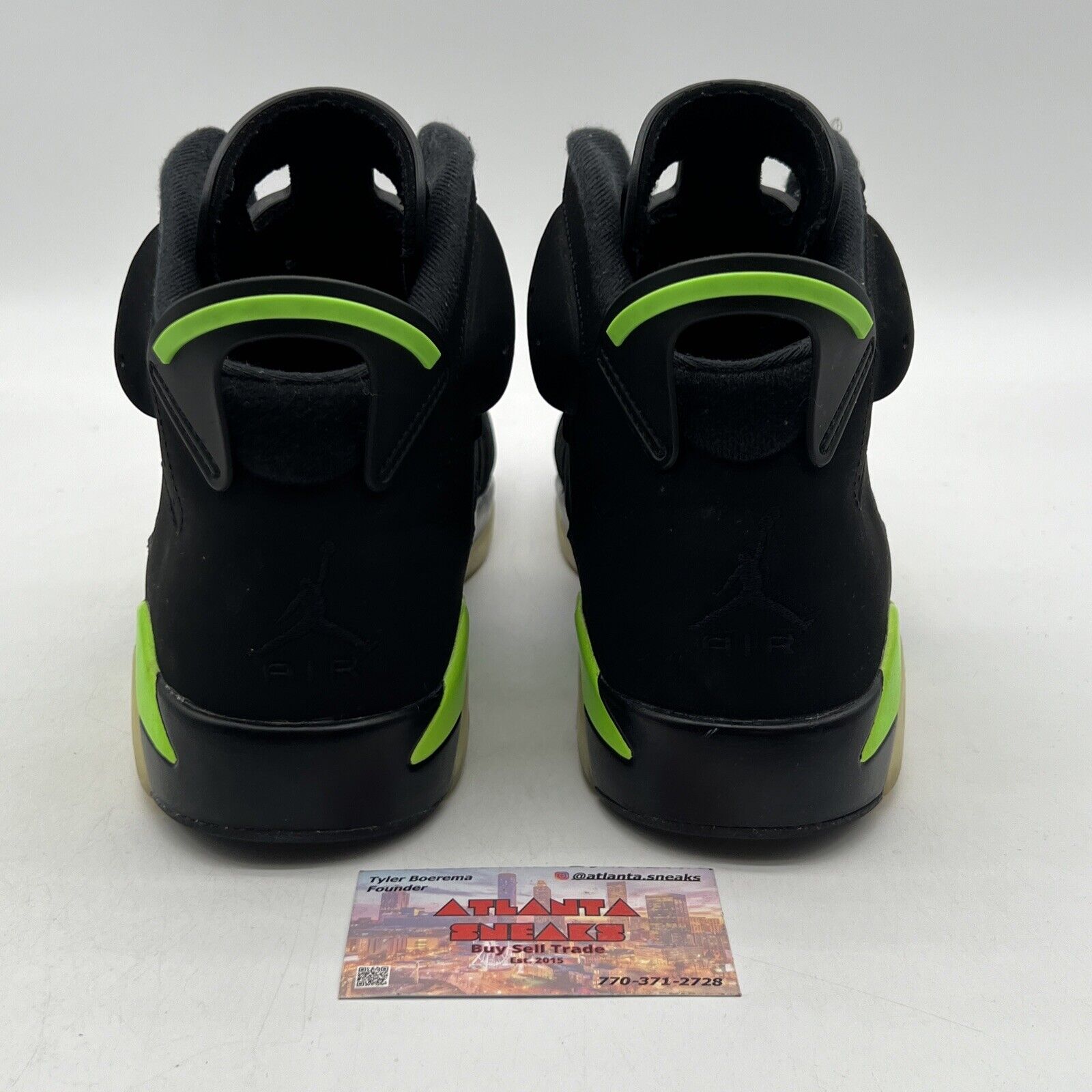 Size 11.5 - Jordan 6 Retro Electric Green 2021 Black Suede (CT8529-003)