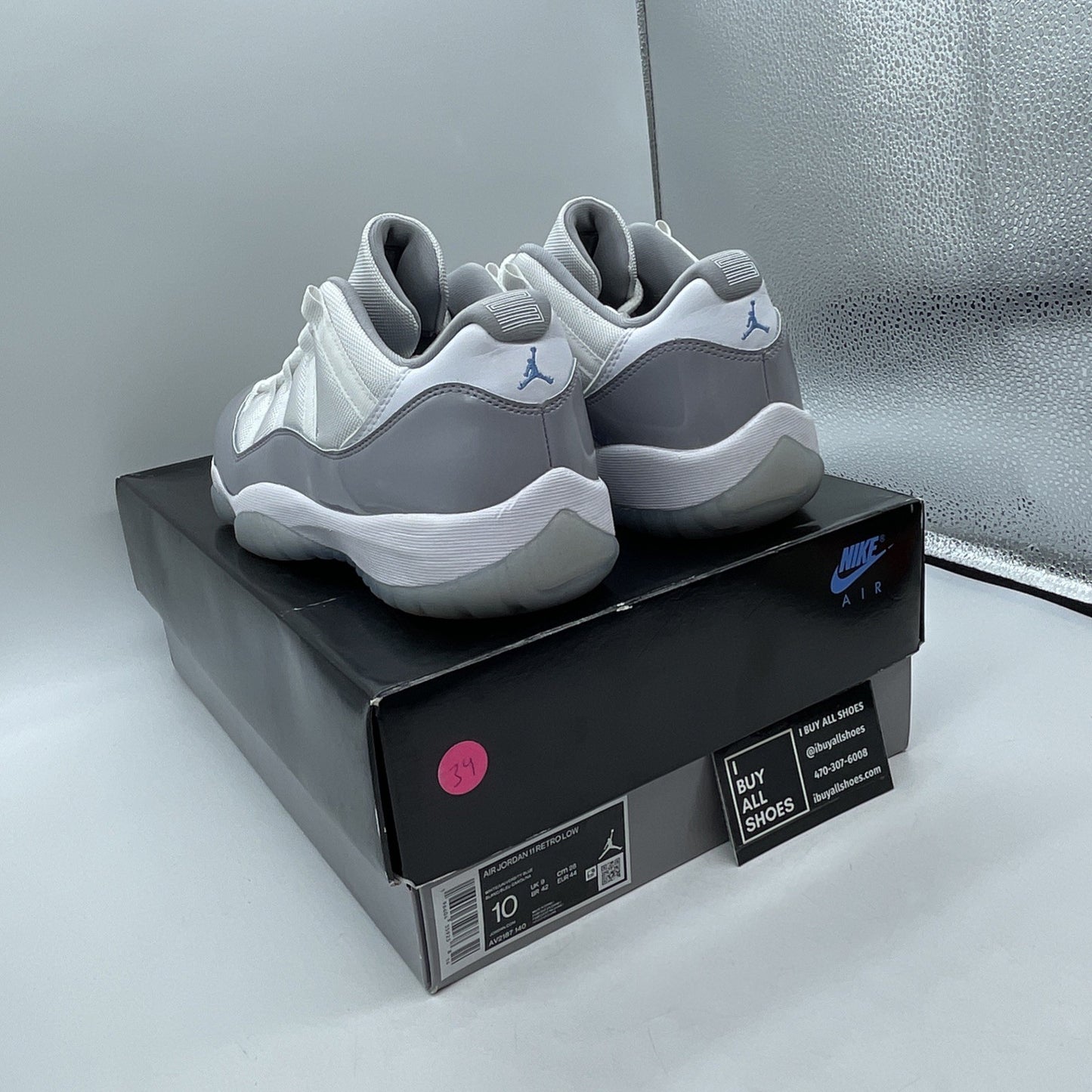Size 10 - Air Jordan 11 Retro Low Cement Grey White Leather (AV2187-140)