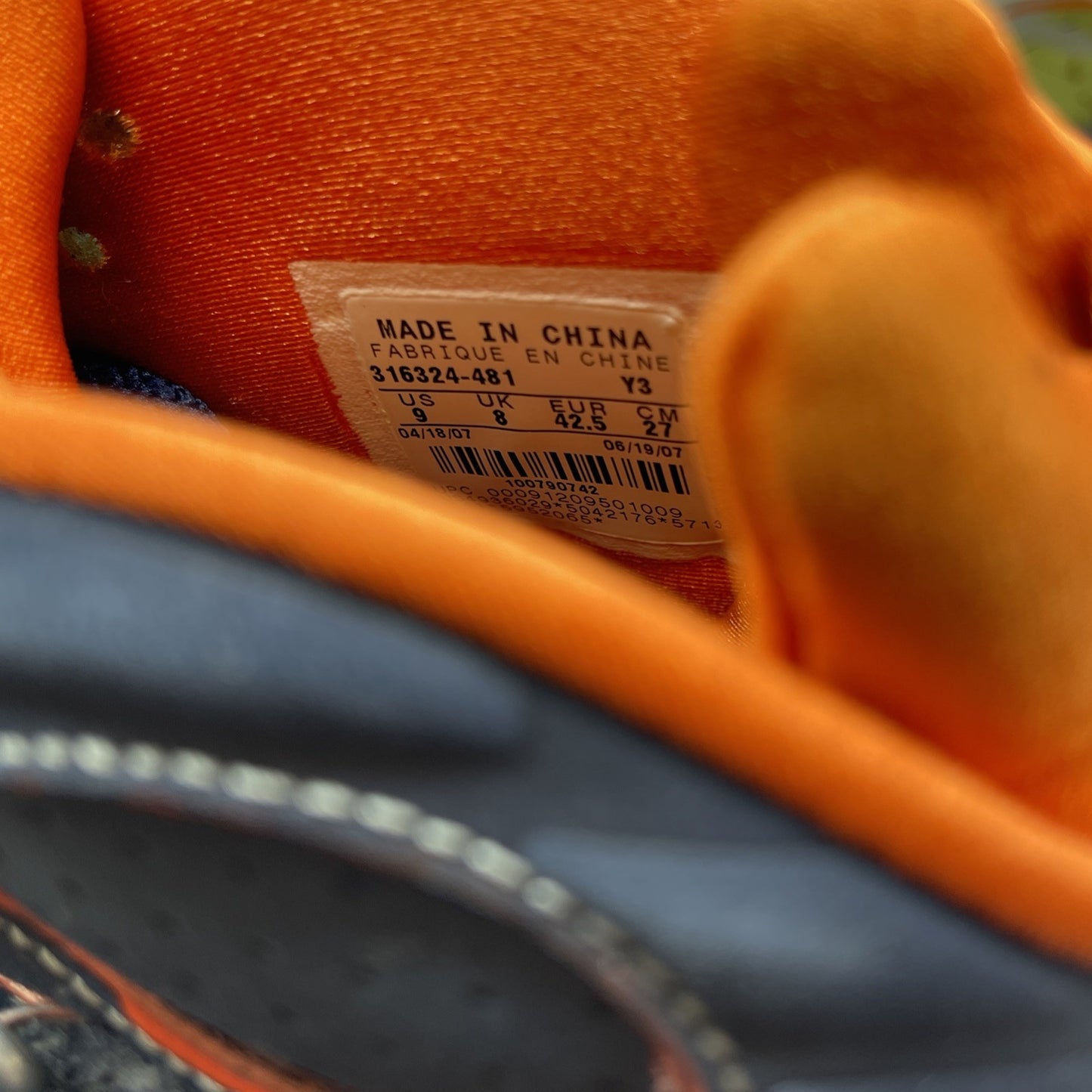 Size 9 - Air Jordan 8 Retro LS Pea Pods Blue Orange Suede (316324-481)
