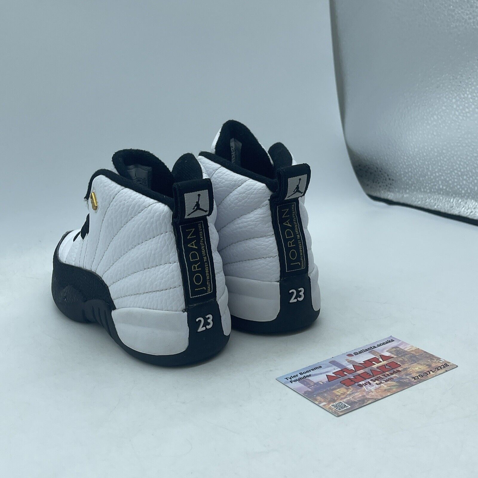 Size 11 (PS) - Jordan 12 Retro Mid Royalty Black White Leather (151186-170)