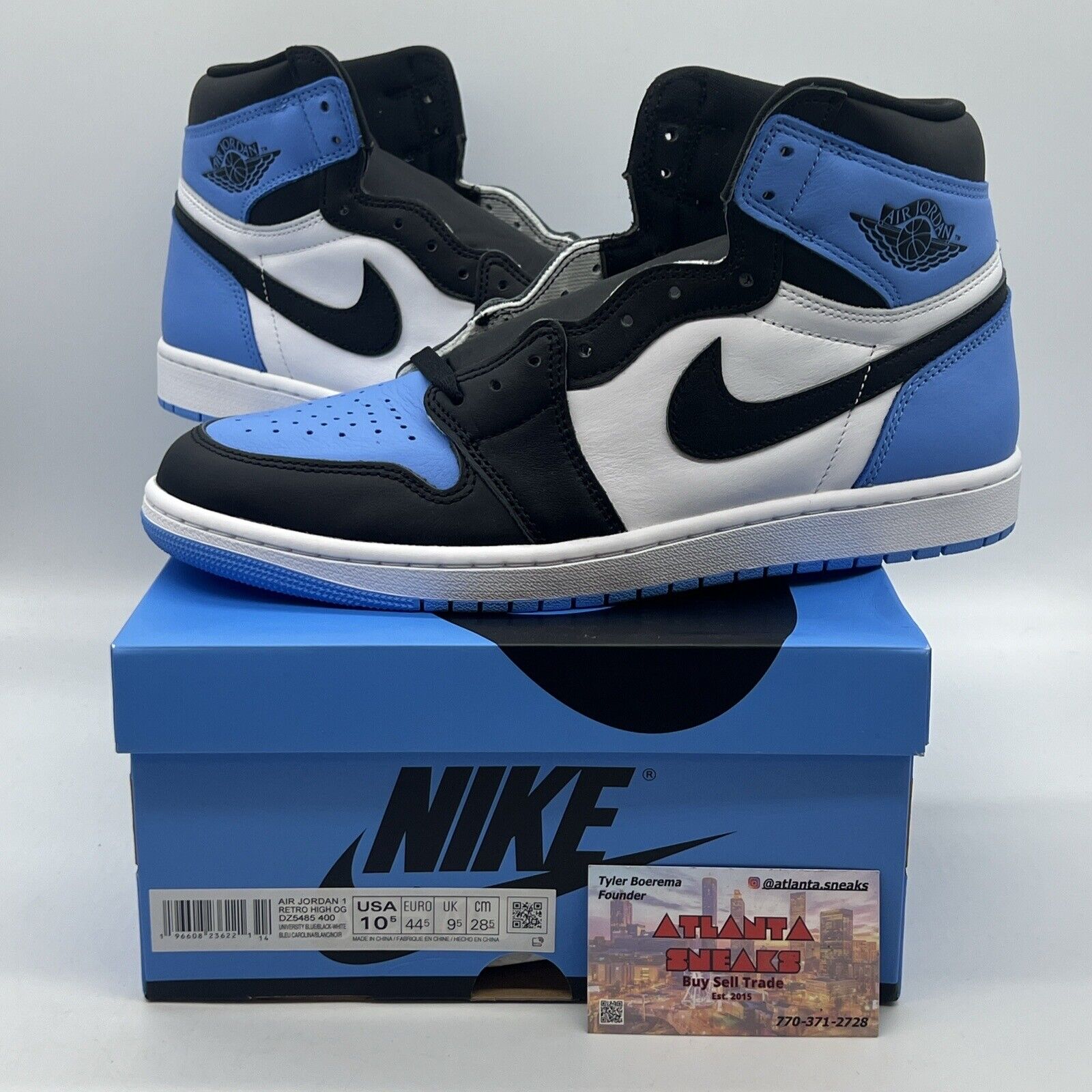 Size 10.5 - Jordan 1 Retro OG High UNC Toe Brand New Of All