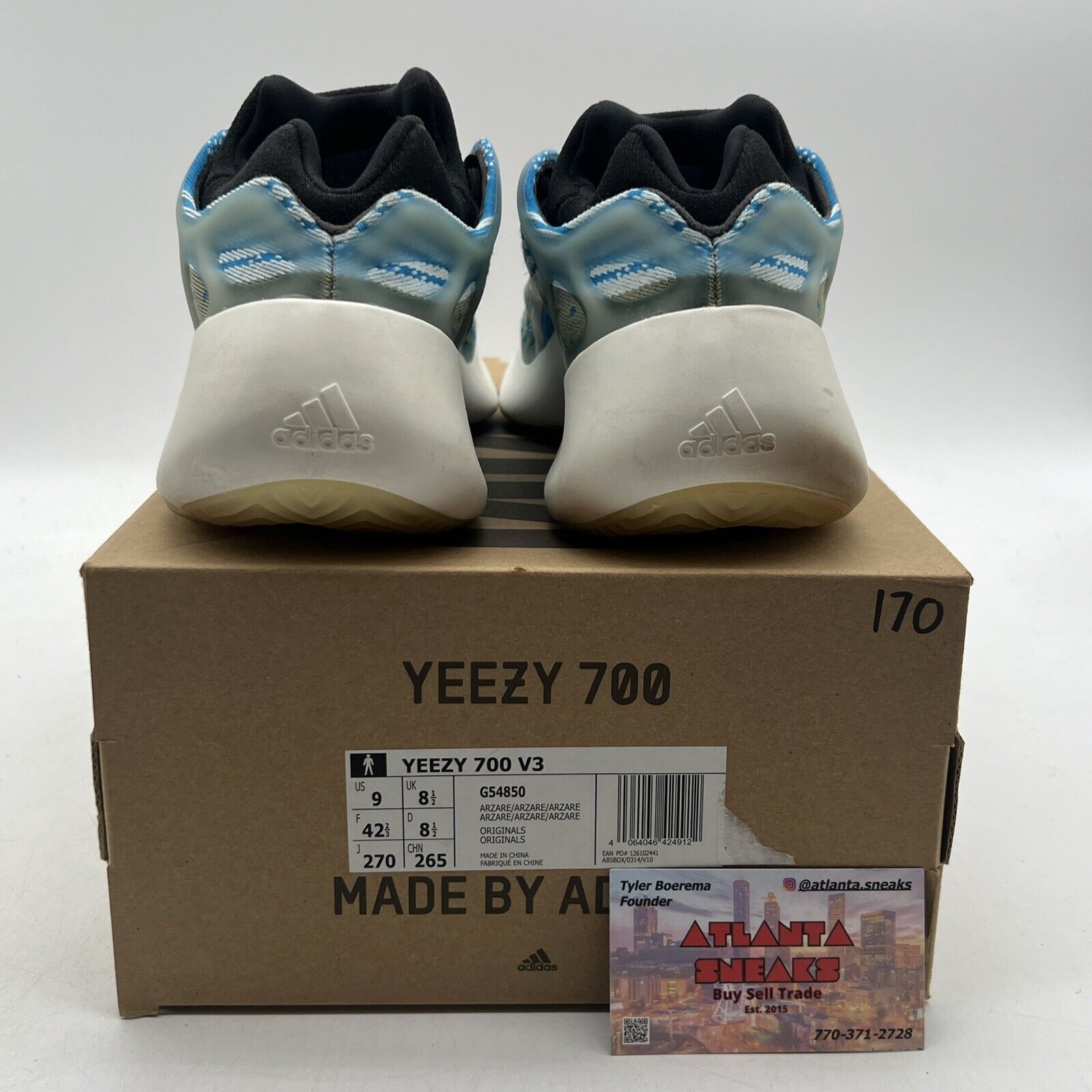 Size 9 - adidas Yeezy 700 V3 Arzareth Black Cream (G54850)