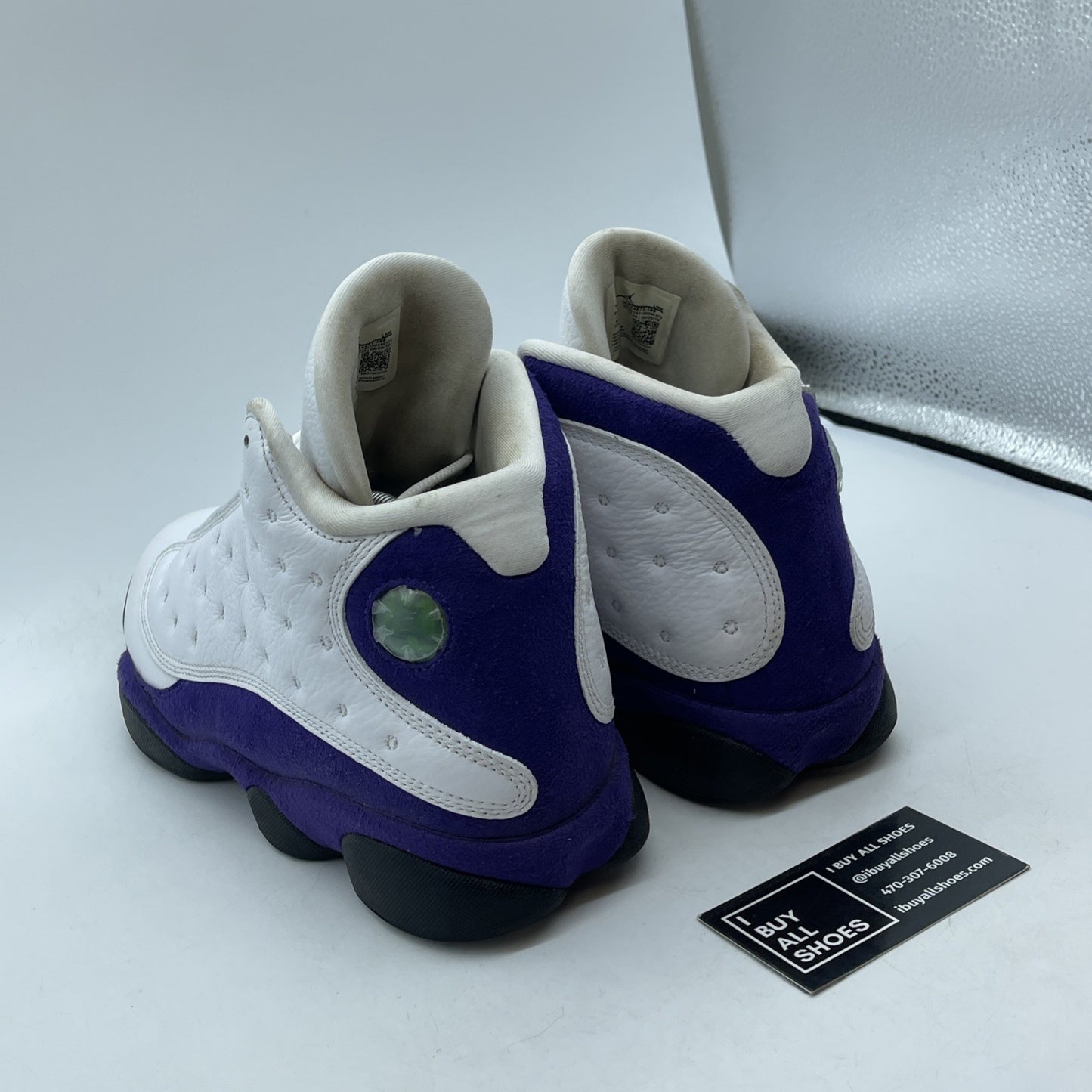 Size 11 - Air Jordan 13 Retro Lakers Purple White Suede Leather (414571-105)