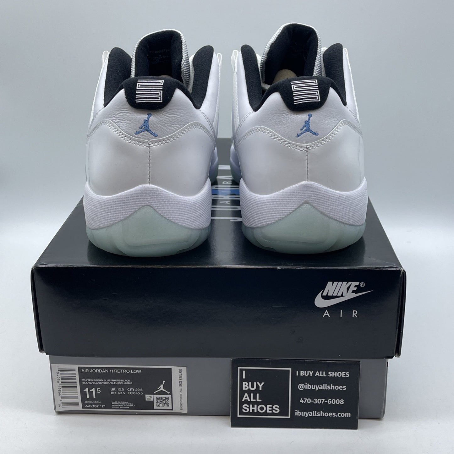 Size 11.5 - Jordan 11 Retro Low Legend Blue White Leather (AV2187-117)