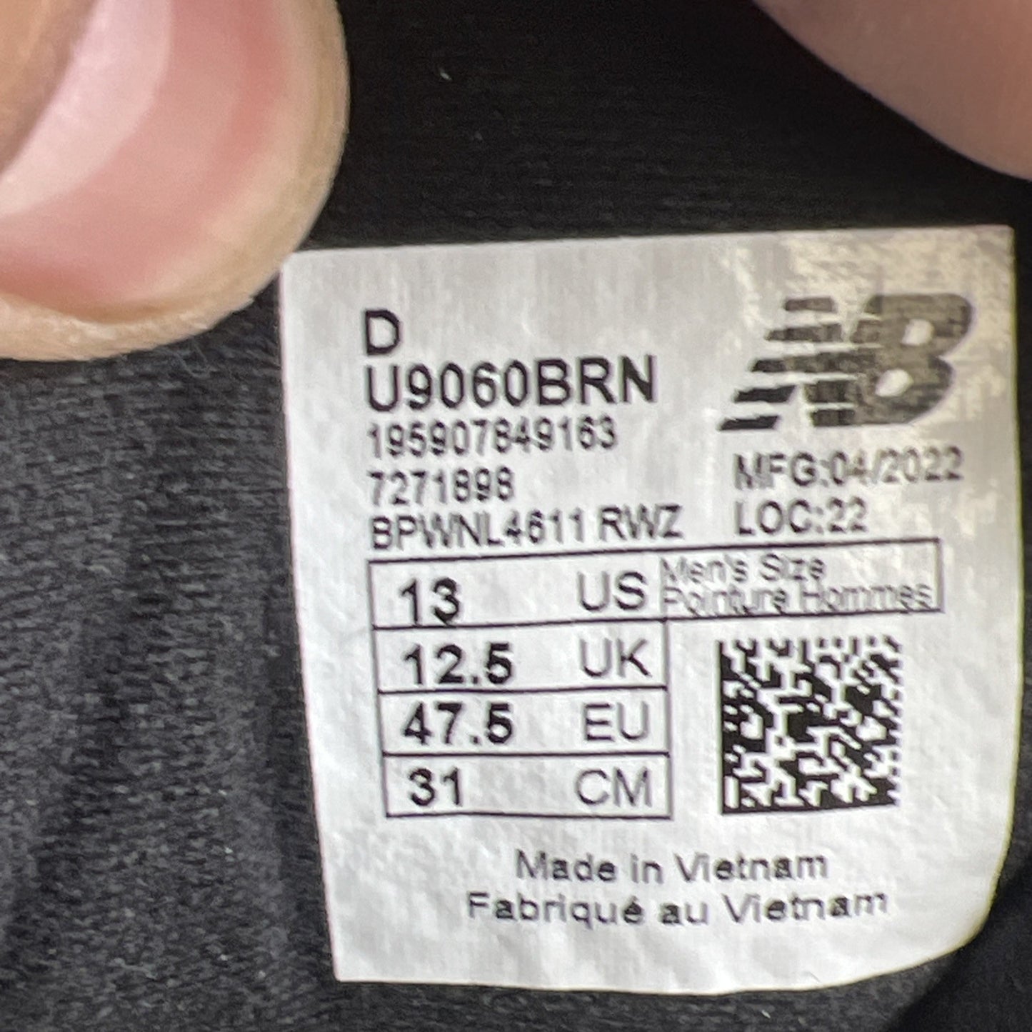 Size 13 - New Balance 9060 Brown Black (U9060BRN)