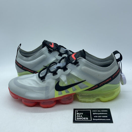 Size 12 - Nike Air VaporMax 2019 Neon Collection Grey Black Leather (AR6631-007)