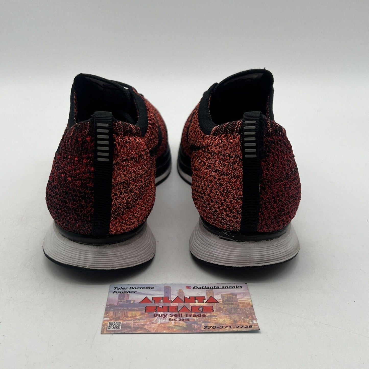 Size 12 - Nike Flyknit Racer Fire Rooster Red White Black (526628-608)