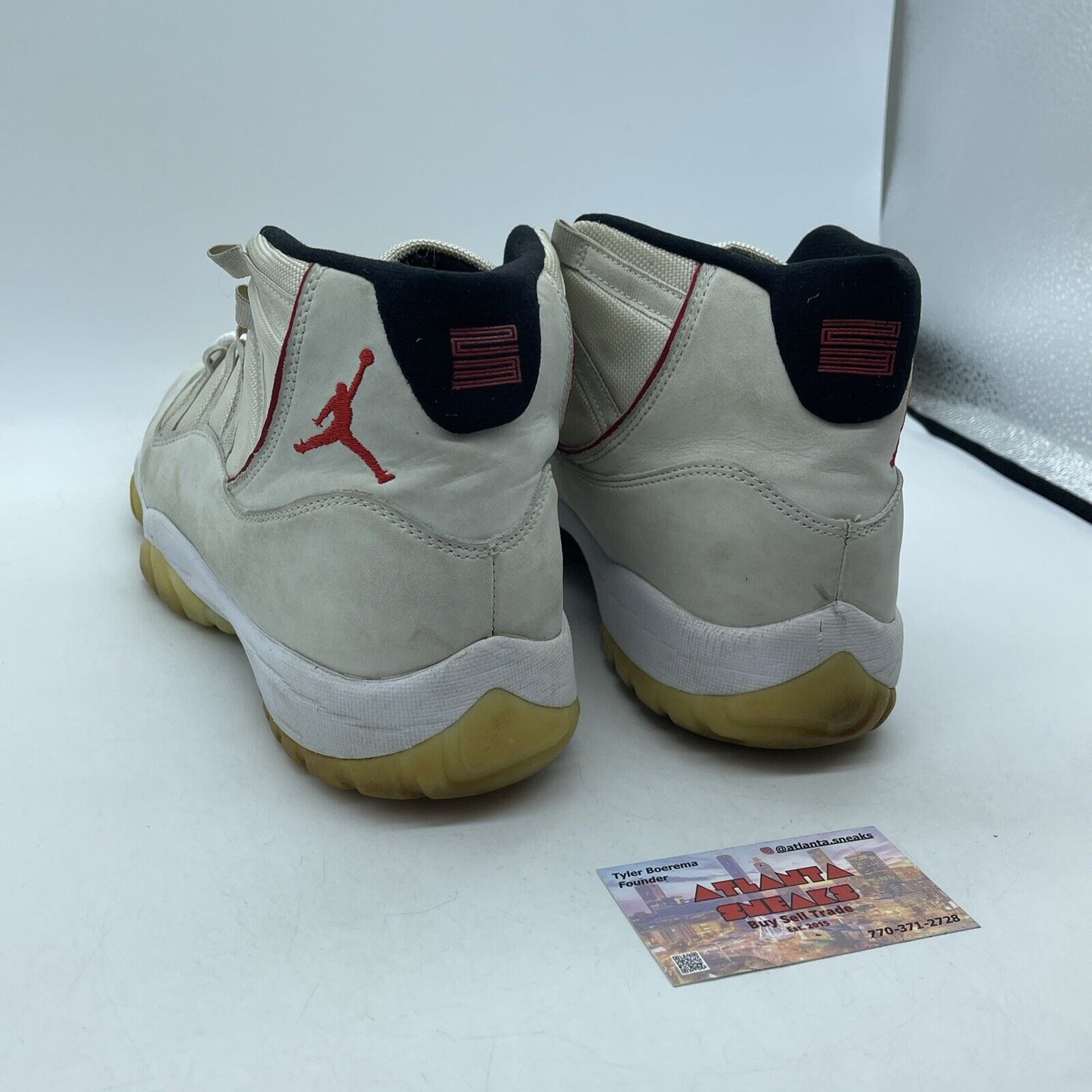 Size 12 - Air Jordan 11 Retro Platinum Tint Tan Suede White Black (378037-016)