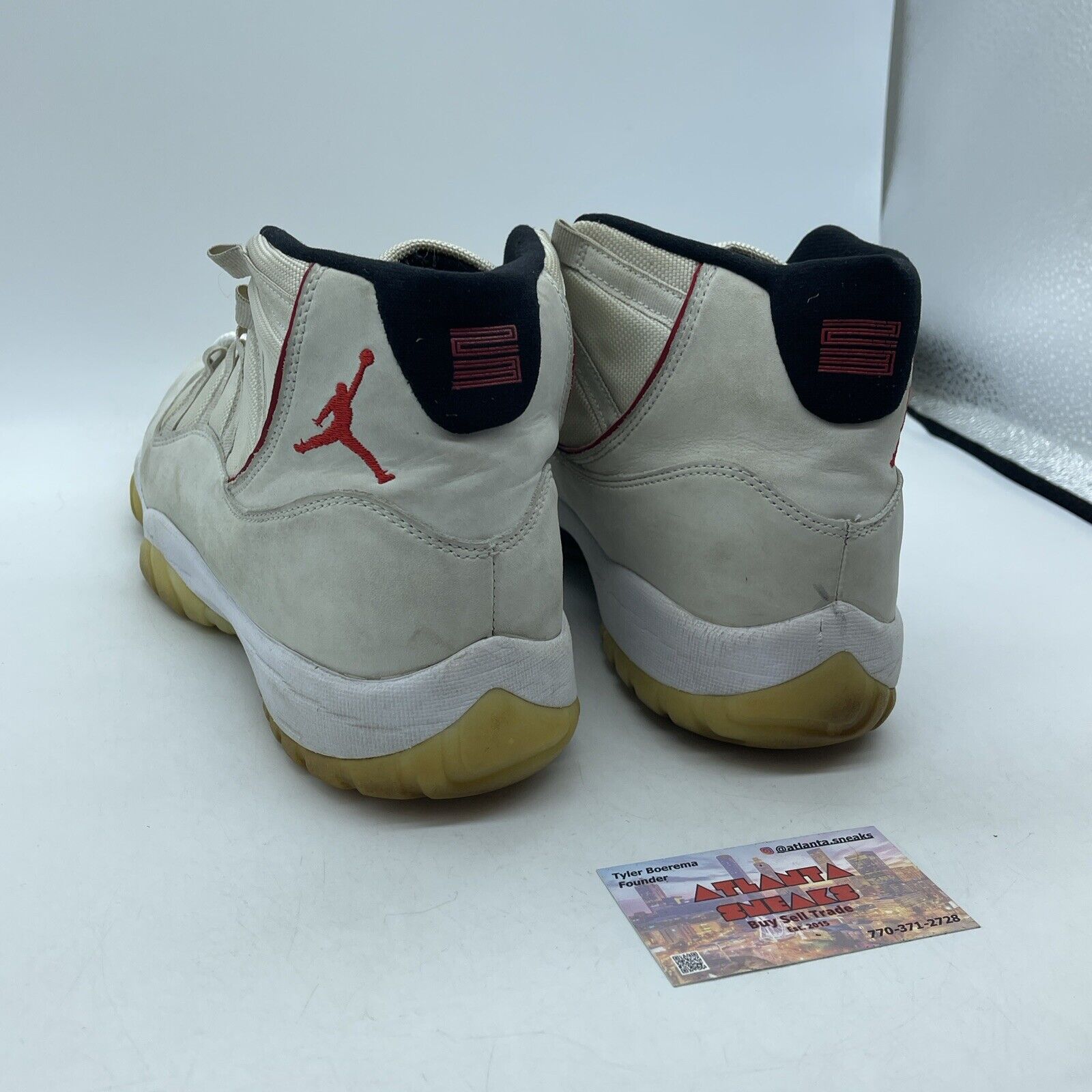 Size 12 - Air Jordan 11 Retro Platinum Tint Tan Suede White Black (378037-016)