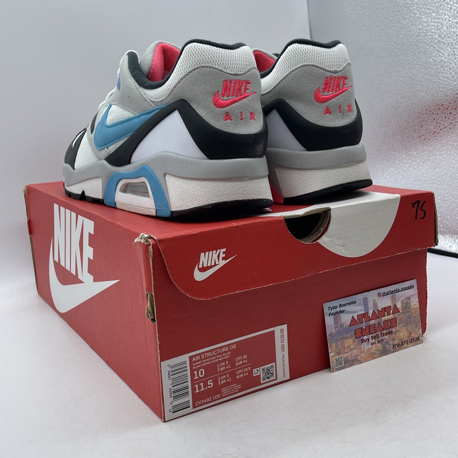 Size 10 - Nike Air Structure Triax 91 OG 2021 Neo Teal Suede (CV3492-100)