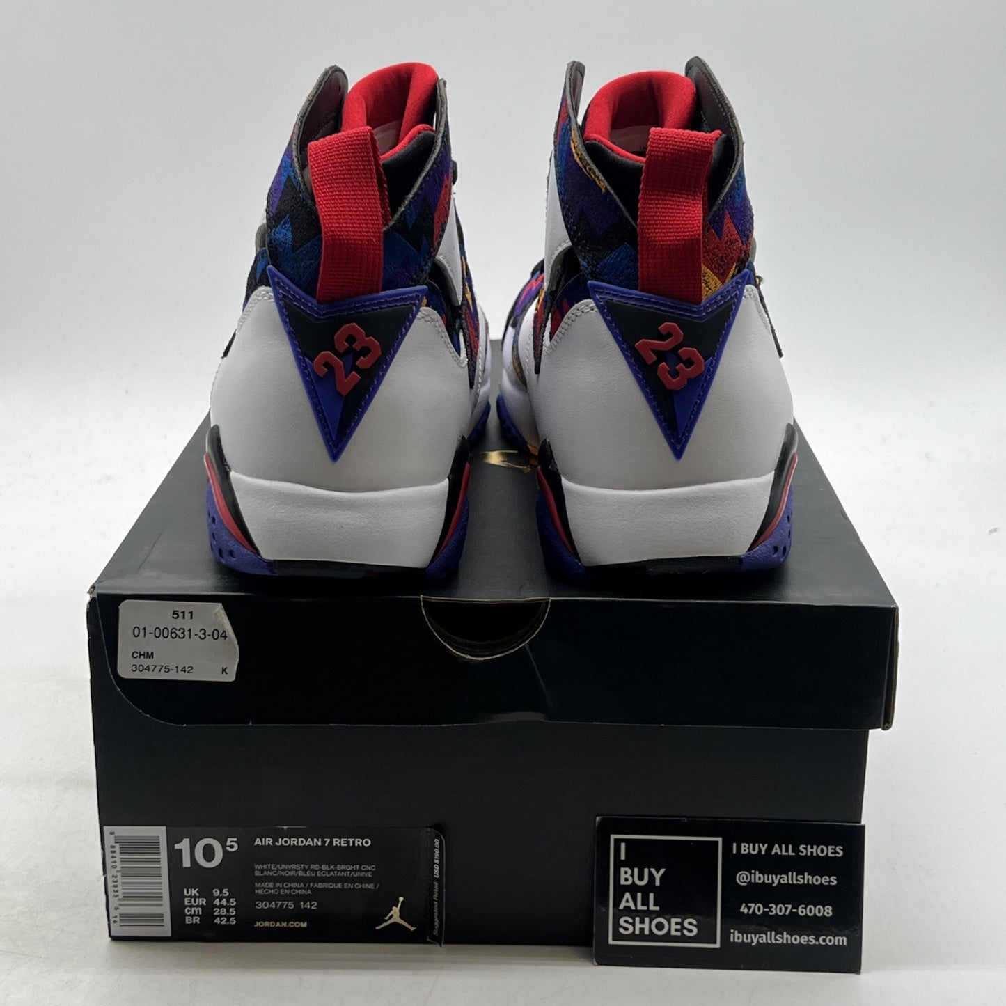 Size 10.5 - Air Jordan 7 Retro Sweater (304775-142)