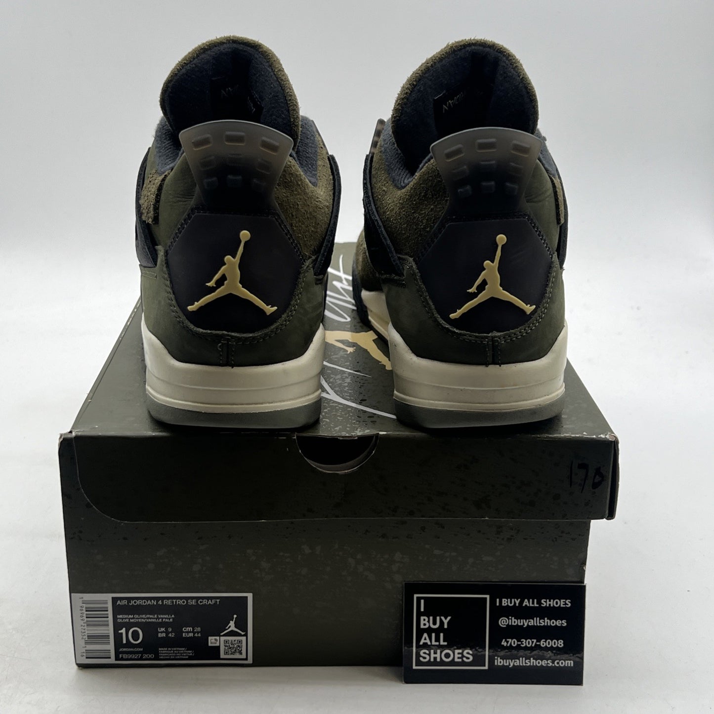 Size 10 - Air Jordan 4 SE Retro Low Craft - Olive (FB9927-200)