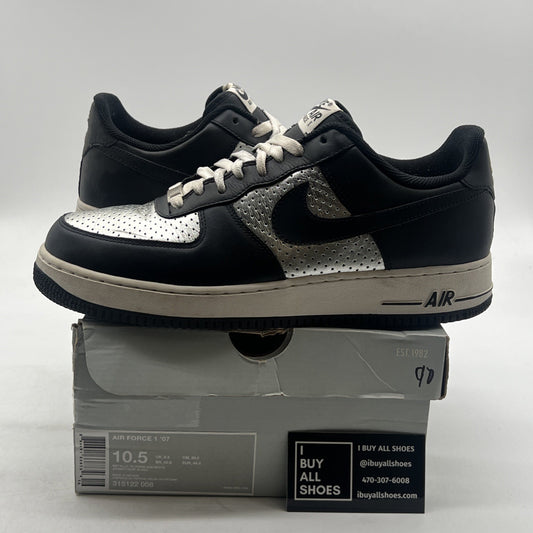 Size 10.5 - Nike Air Force 1 '07 Metallic Silver (315122-008)