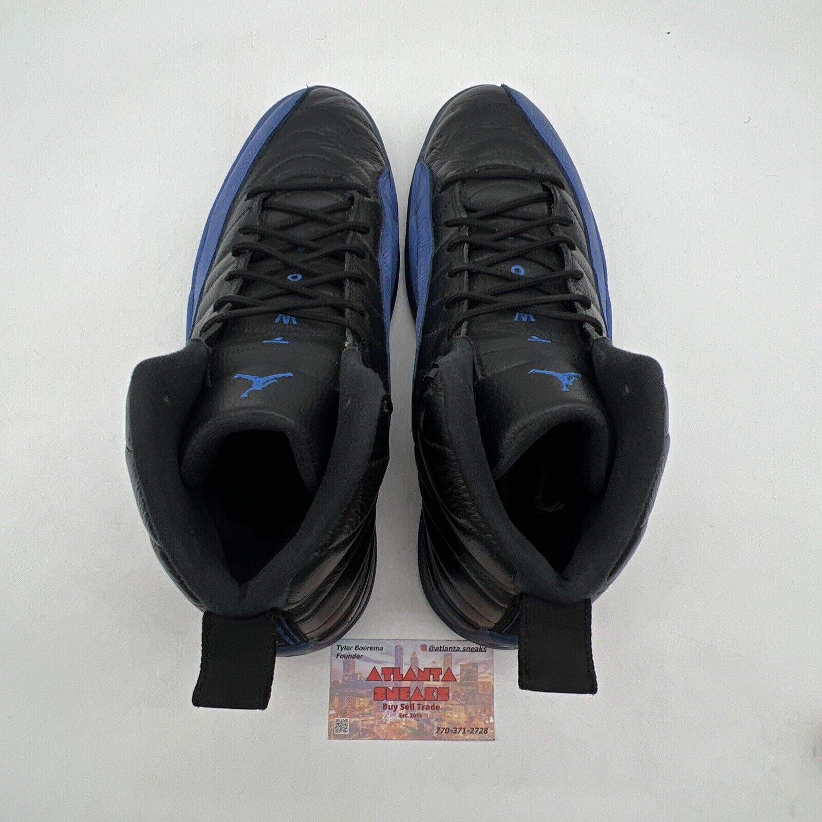 Size 12 - Air Jordan 12 Retro Game Royal Black Blue Leather (130690-014)