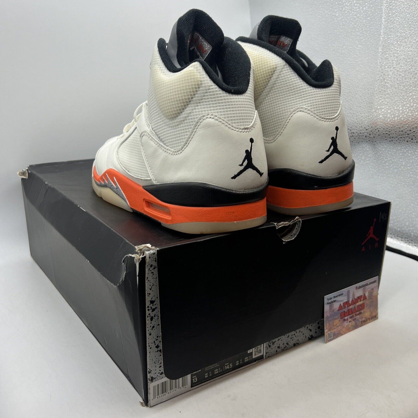 Size 13 - Jordan 5 Shattered Backboard White Orange Black (DC1060-100)