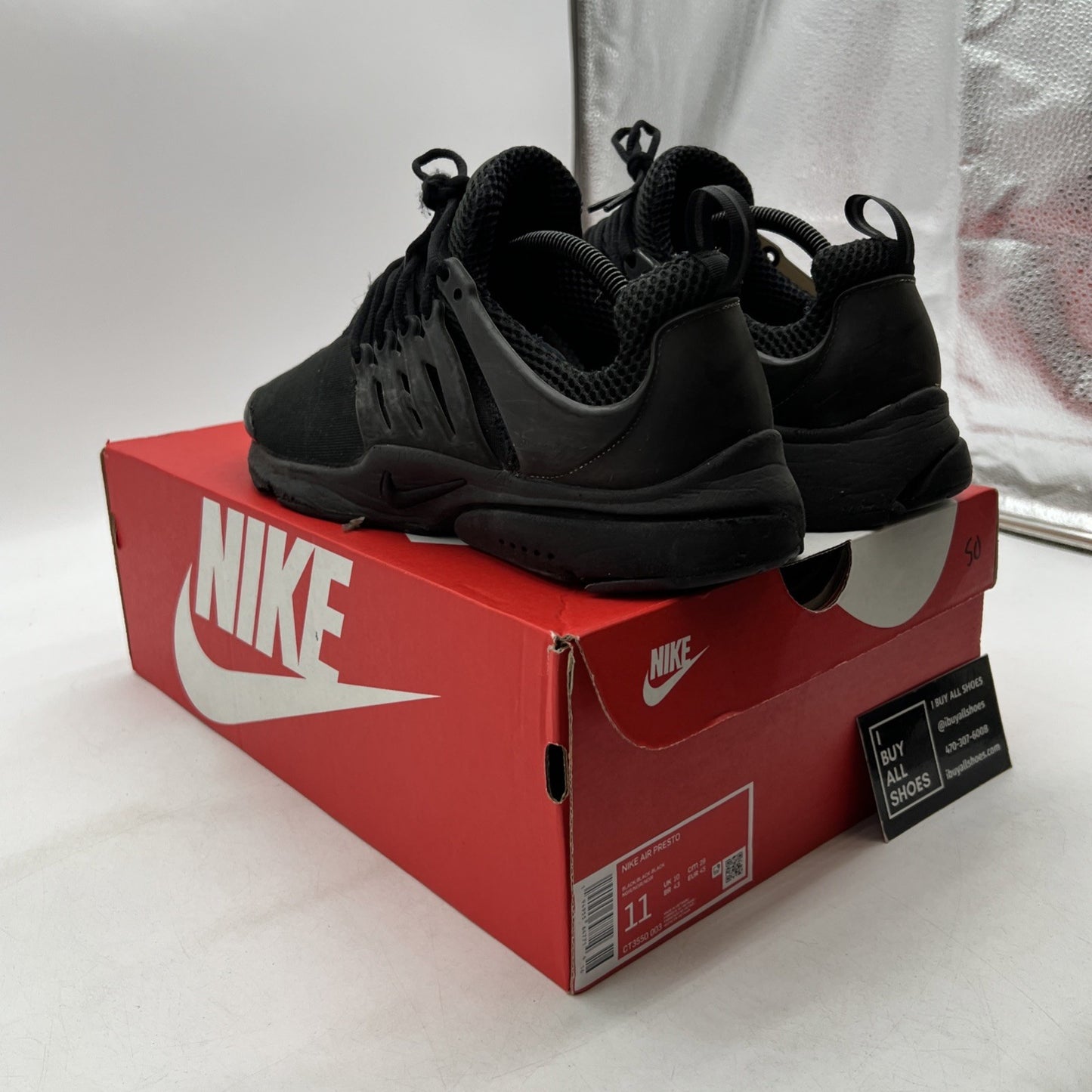 Size 11 - Nike Air Presto 2021 Triple Black (CT3550-003)
