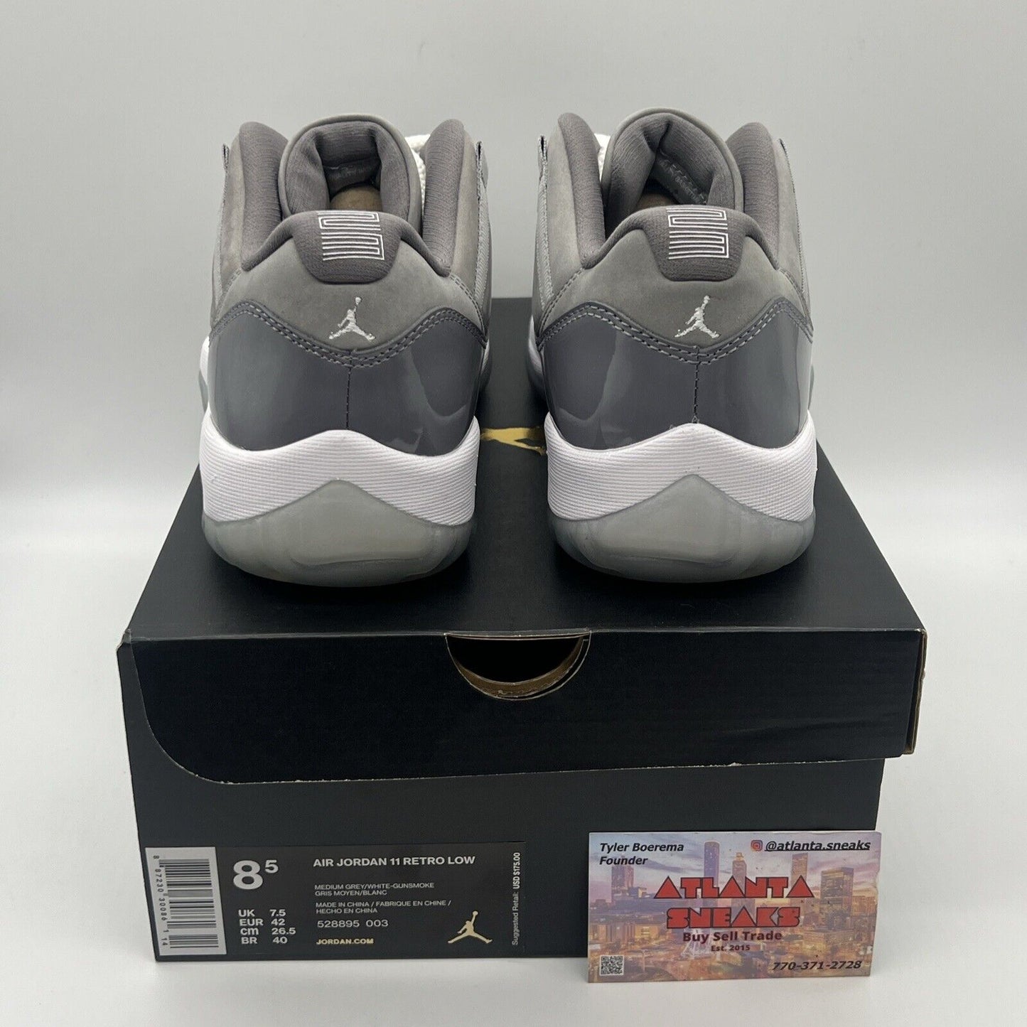 Size 8.5 - Jordan 11 Retro Low Cool Grey 2018 Brand New Og All DS Icey