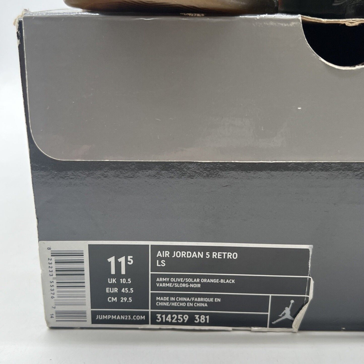 Size 11.5 - Air Jordan 5 Retro LS Olive (314259-381)