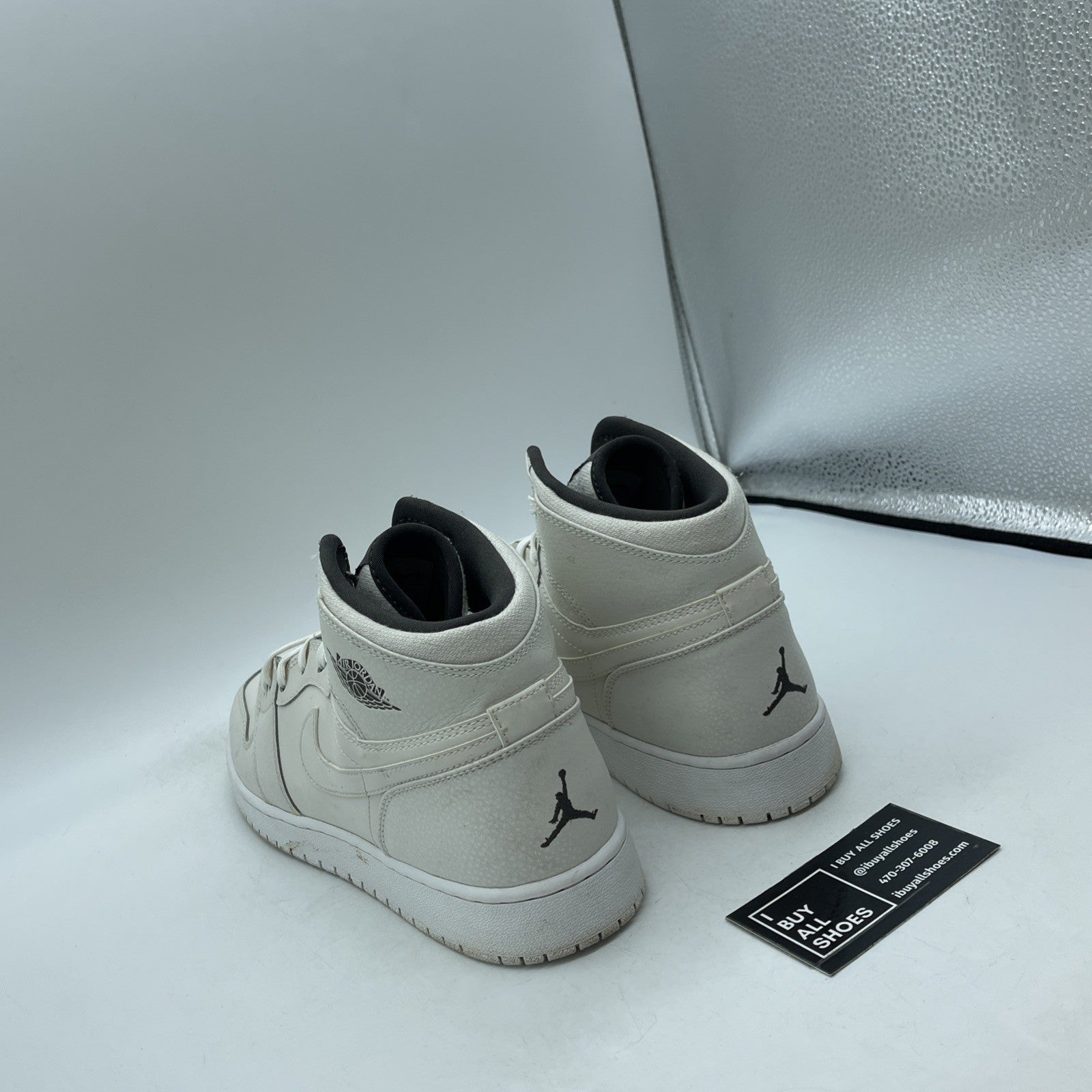 Size 9.5Y - Air Jordan 1 Retro High Premium GG Phantom White (705296-022)