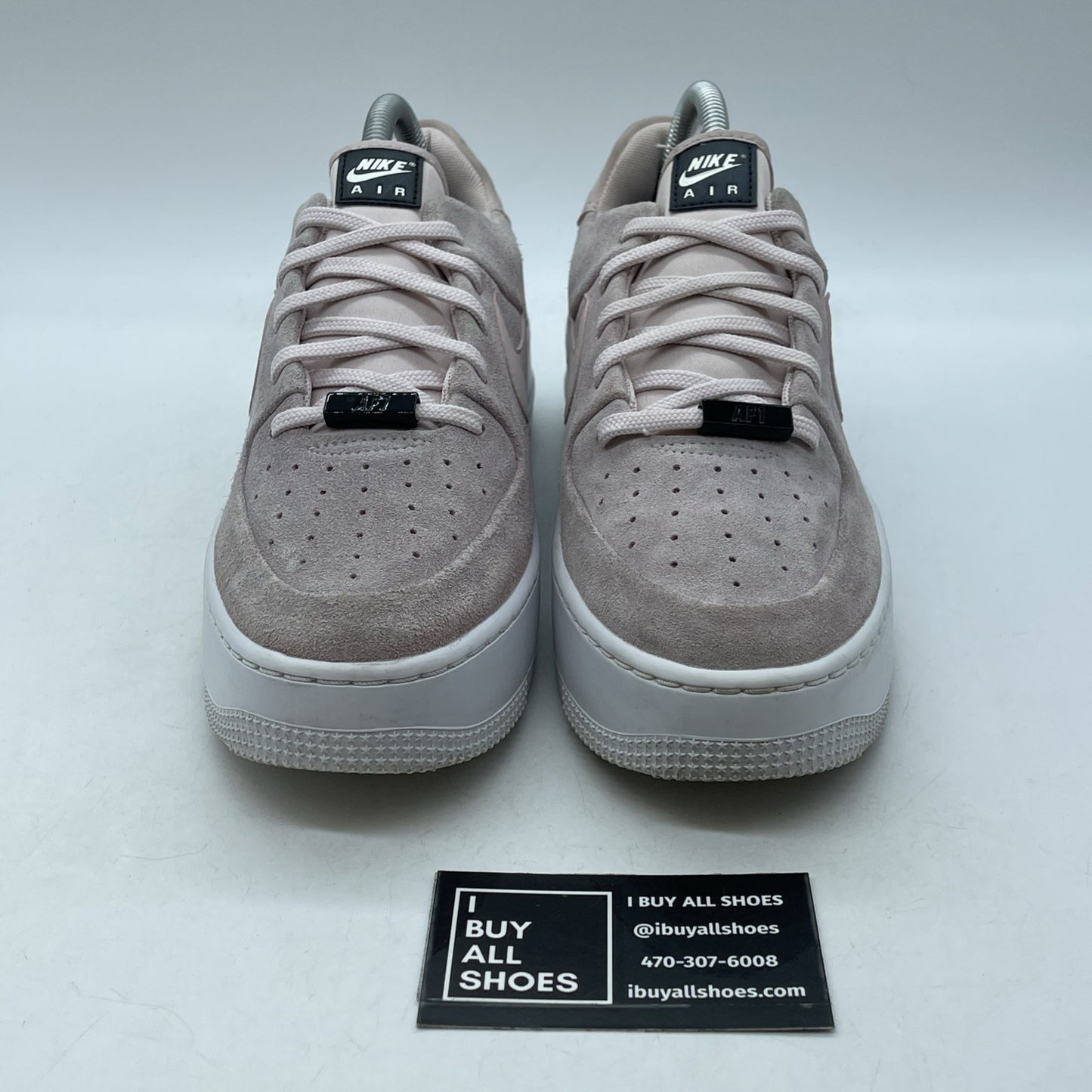 Size 9W - Nike Air Force 1 Sage Low Barely Rose Pink Black Suede (AR5339-604)
