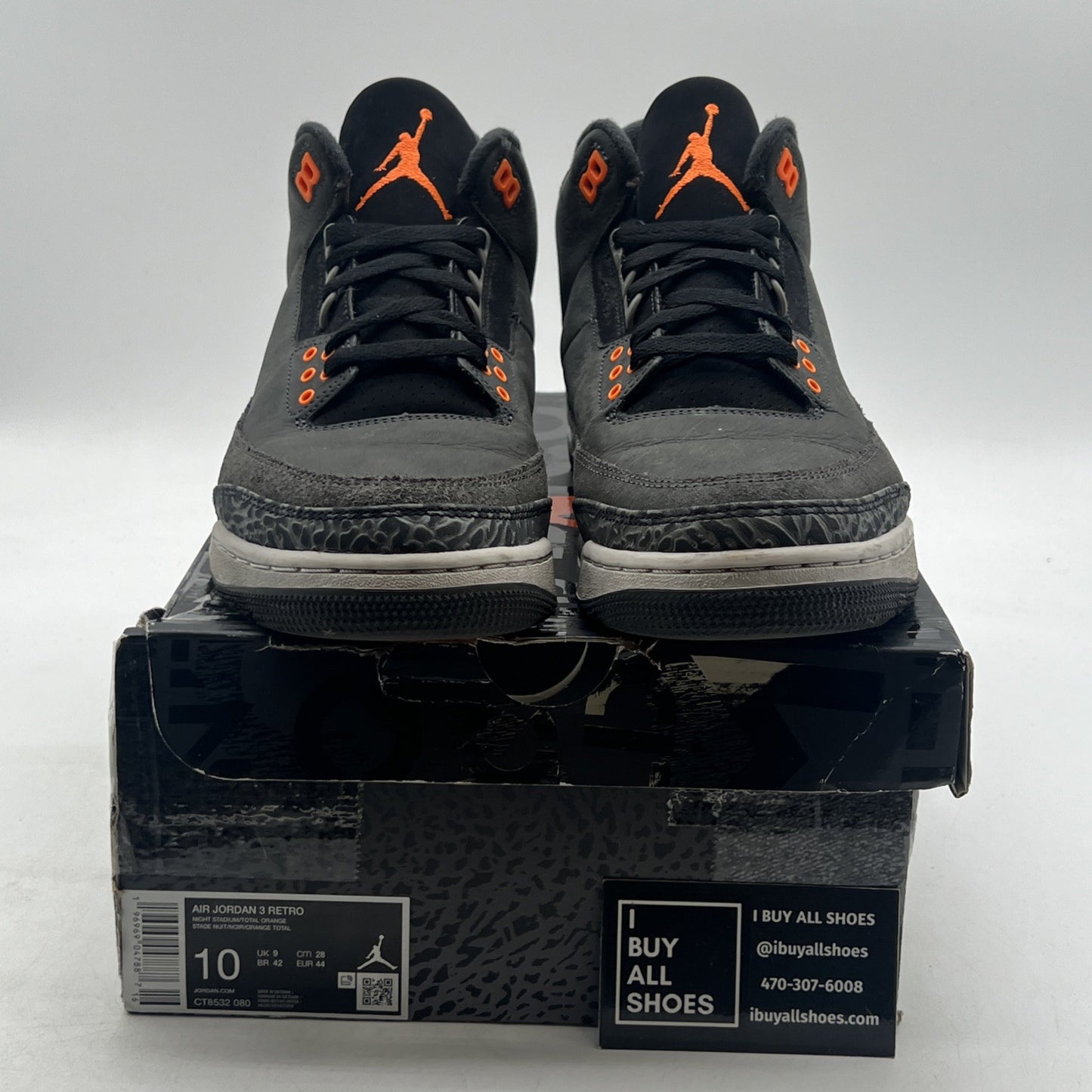 Size 10 - Air Jordan 3 Retro 2023 Mid Fear (CT8532-080)
