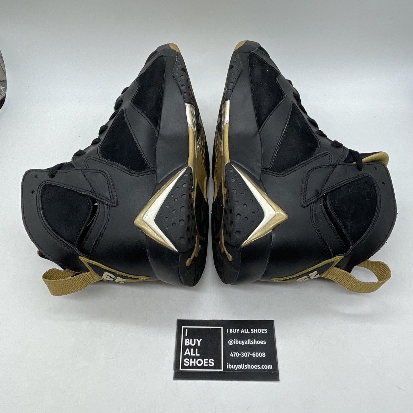 Size 10 - Air Jordan 7 Retro Golden Moments Black Suede Leather (304775-030)