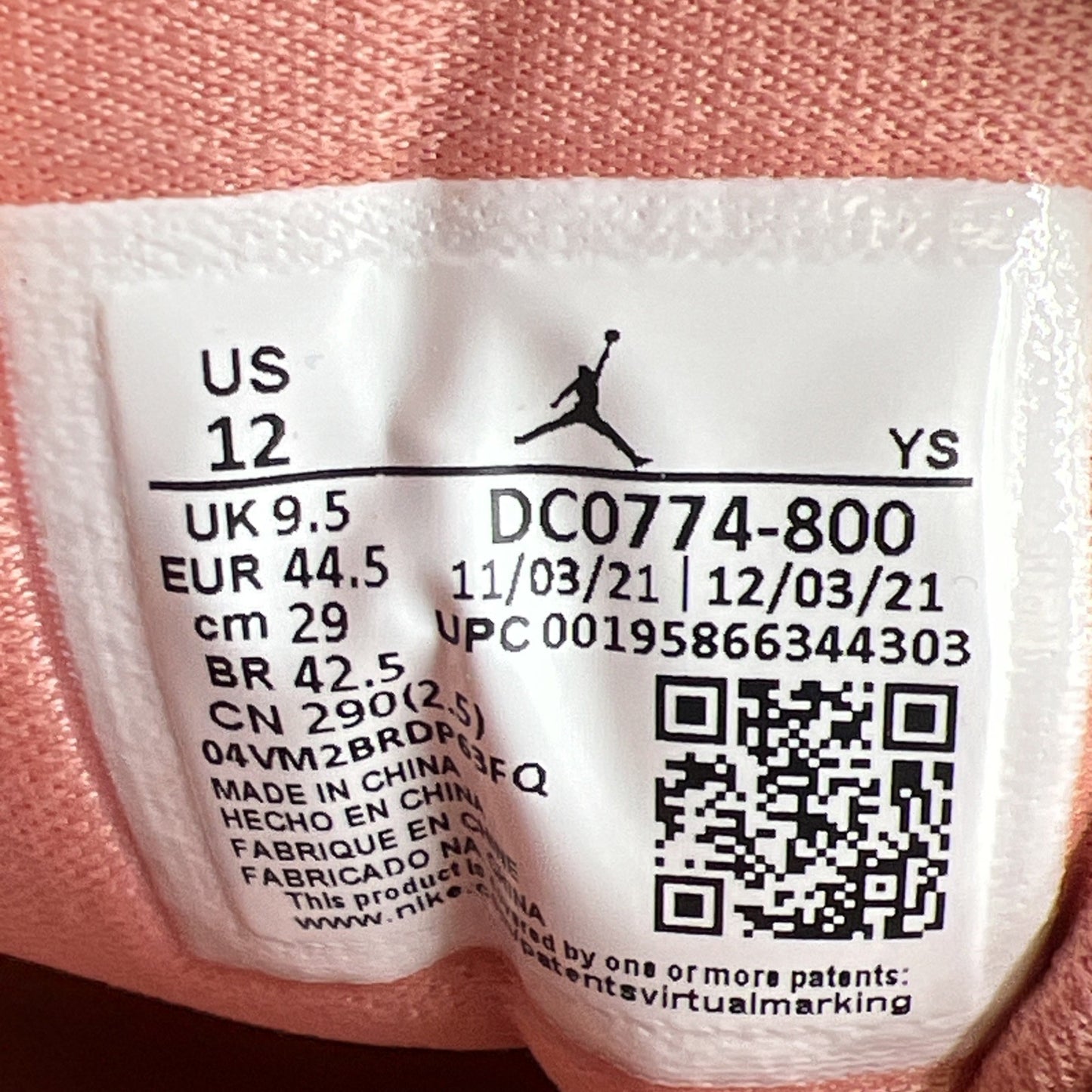 Size 12W - Air Jordan 1 Low Light Madder Root Women's (DC0774-800)