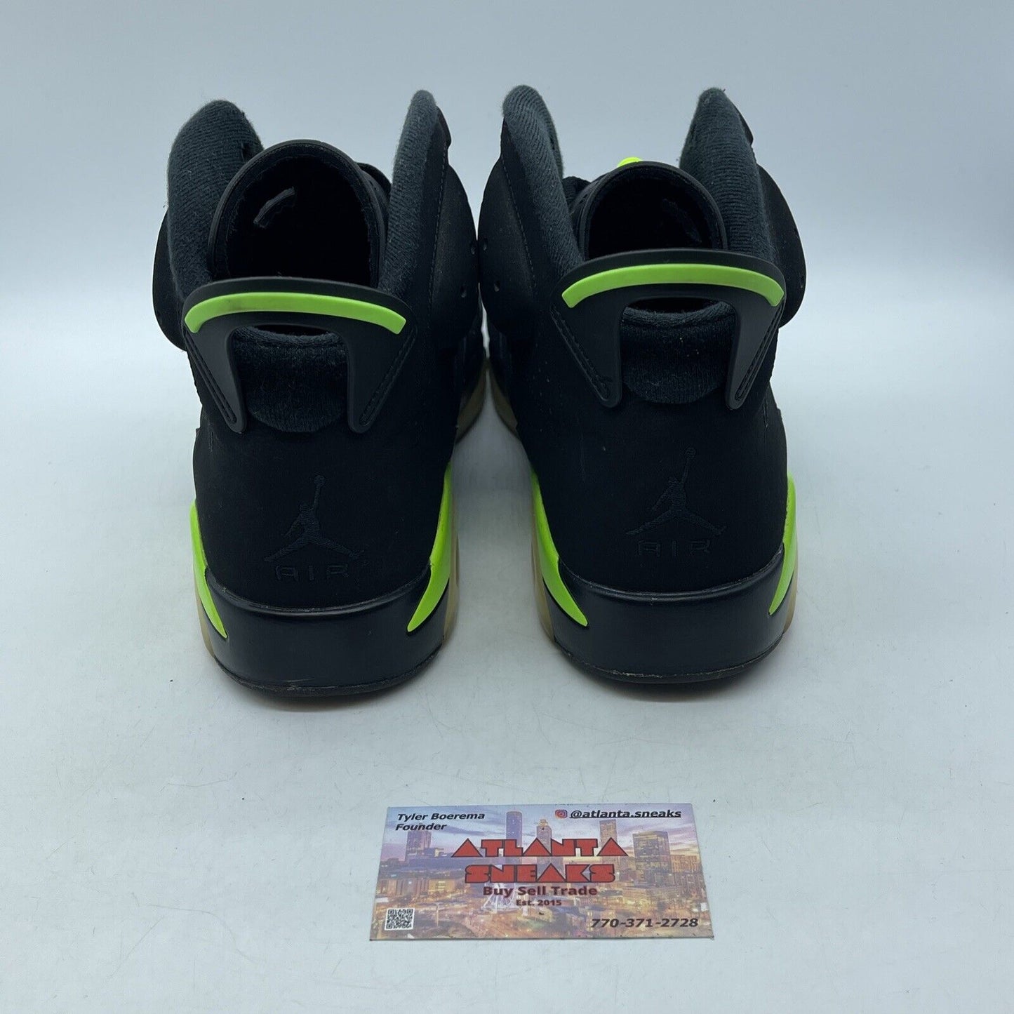 Size 11.5 - Jordan 6 Retro Electric Green 2021 Black Suede Leather (CT8529-003)