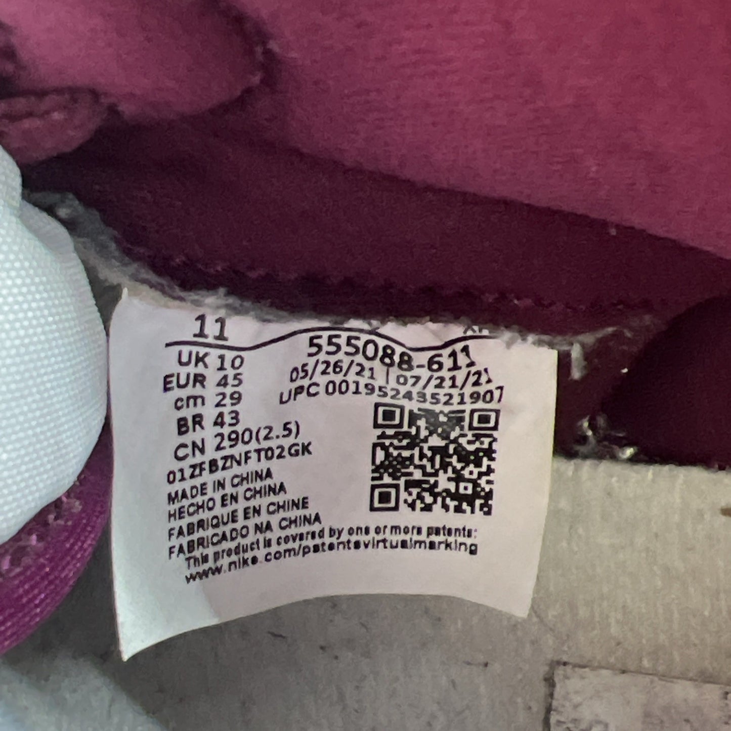 Size 11 - Air Jordan 1 Retro High OG Bordeaux (555088-611)