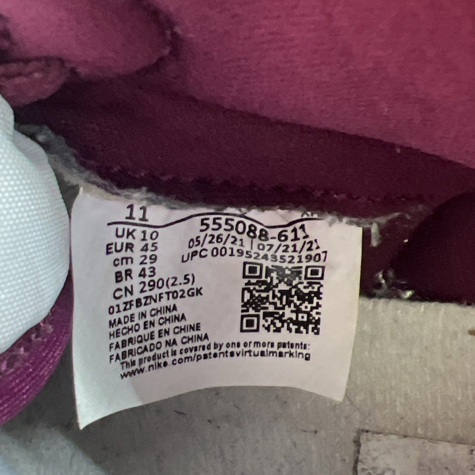 Size 11 - Air Jordan 1 Retro High OG Bordeaux (555088-611)