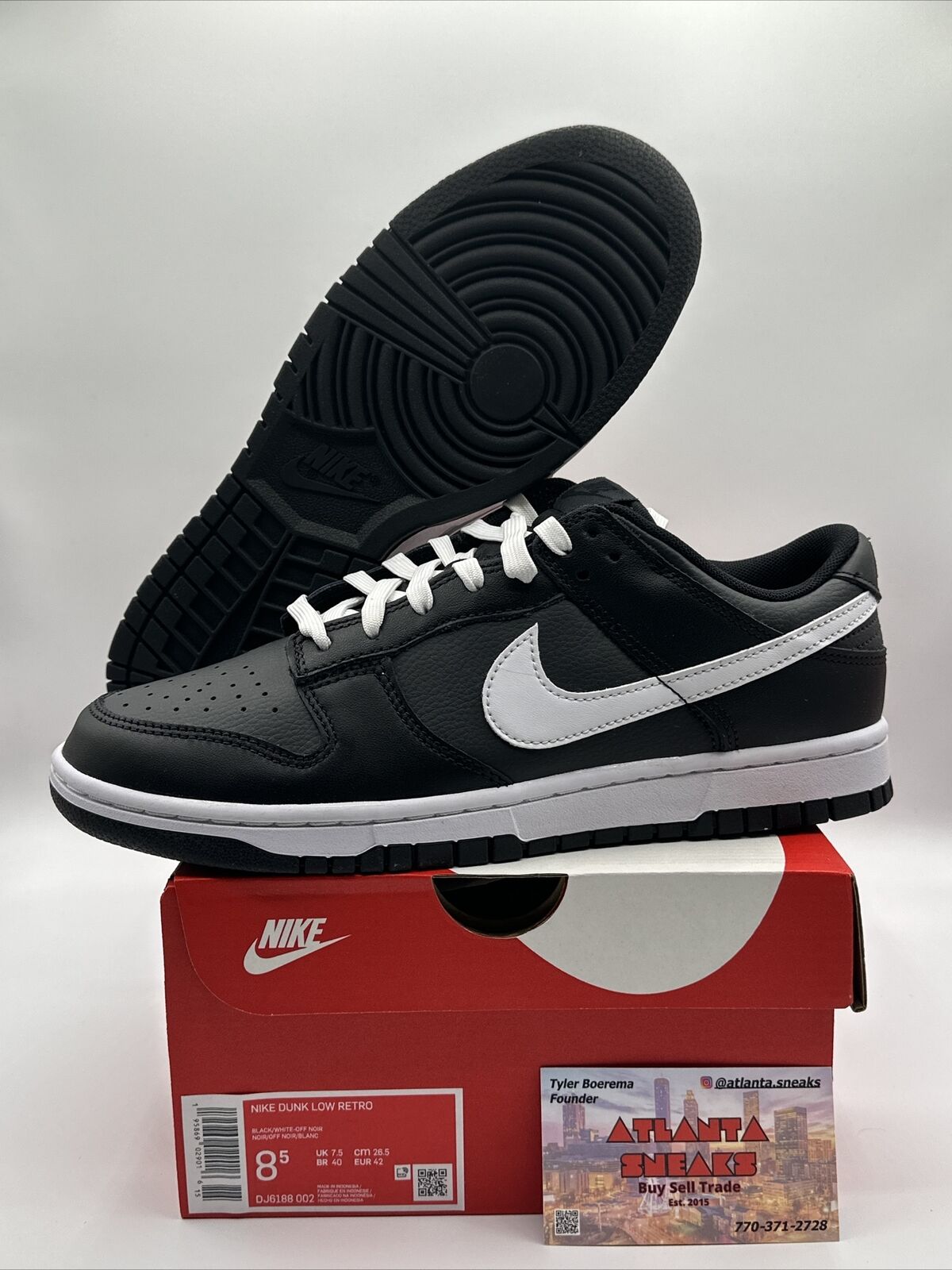 Size 8.5 - Nike Dunk Low Black Panda