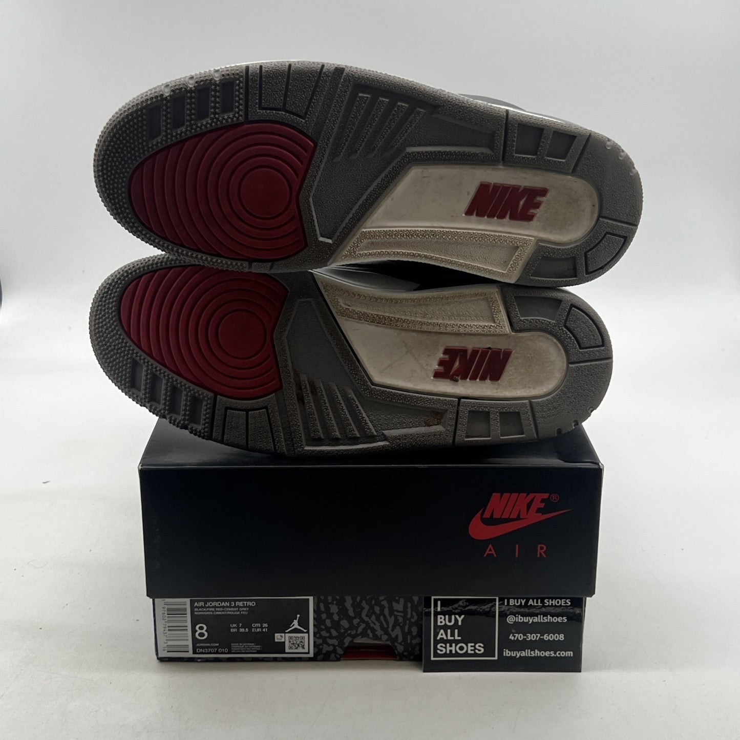 Size 8 - Air Jordan 3 Retro OG 2024 Black Cement (DN3707-010)