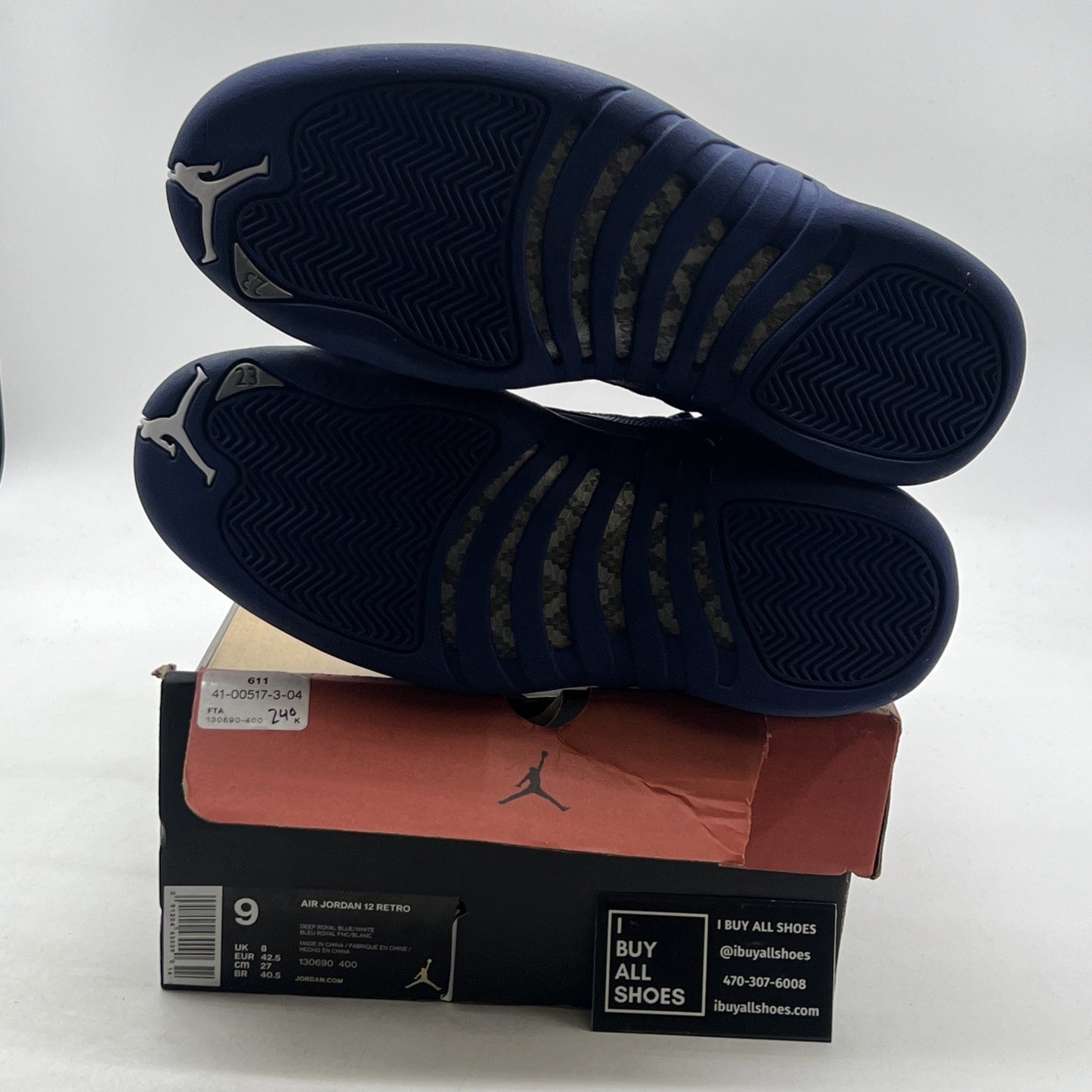Size 9 - Air Jordan 12 Retro Deep Royal (130690-400)