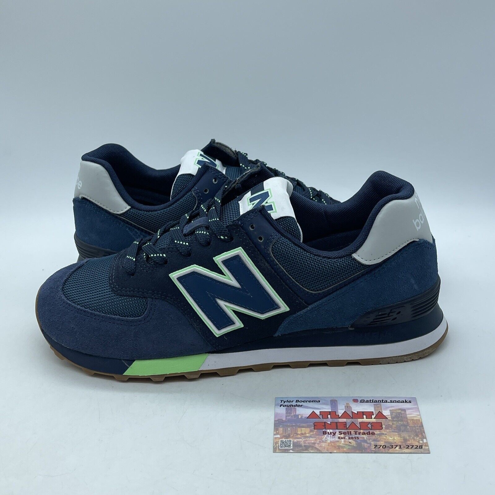 Size 9.5 - New Balance 574 Natural Indigo BB blue Grey Suede (ML574PU2)