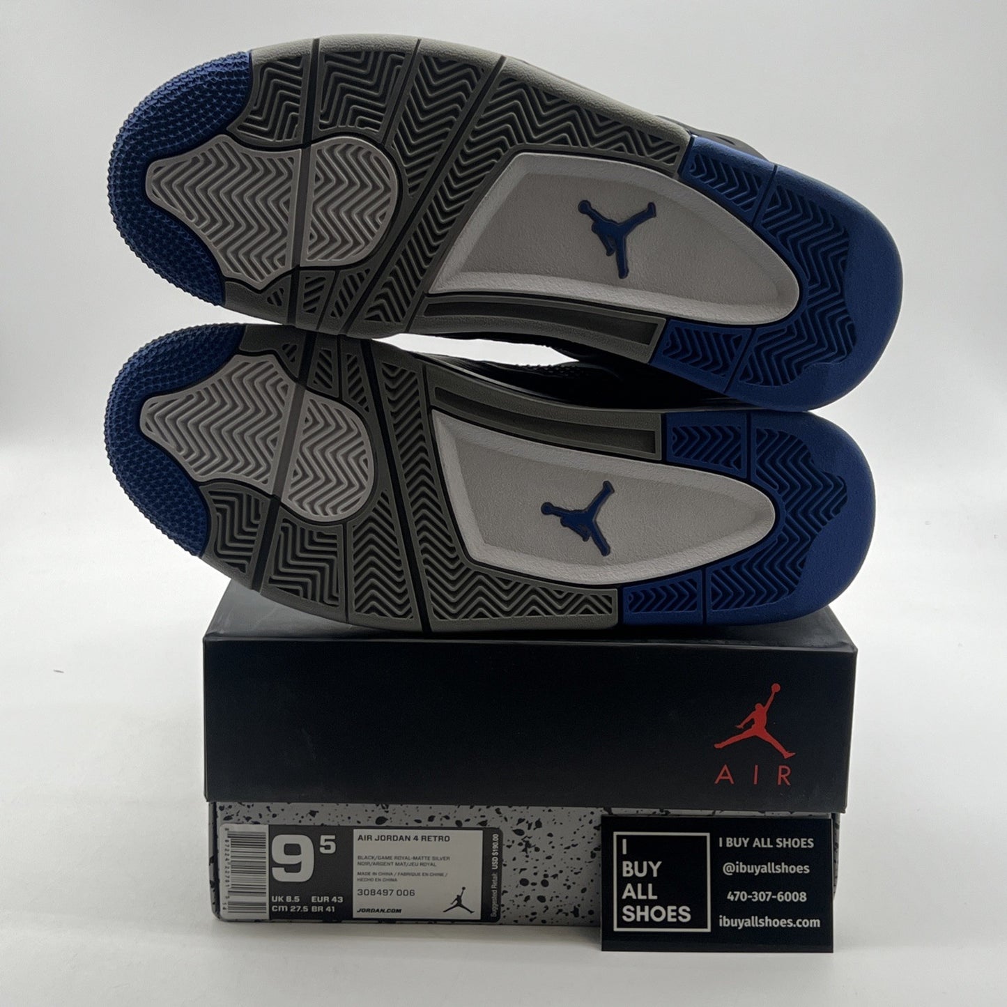 Size 9.5 - Air Jordan 4 Retro Motorsports Alternate 2017 (308497-006)