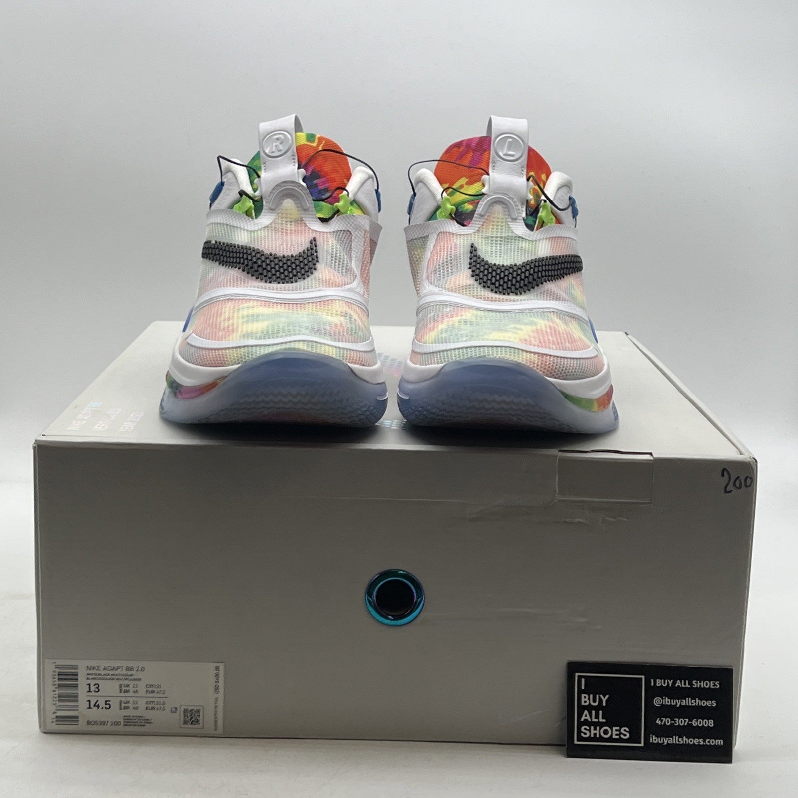 Size 13 - Nike Adapt BB 2.0 Tie-Dye (BQ5397-100)