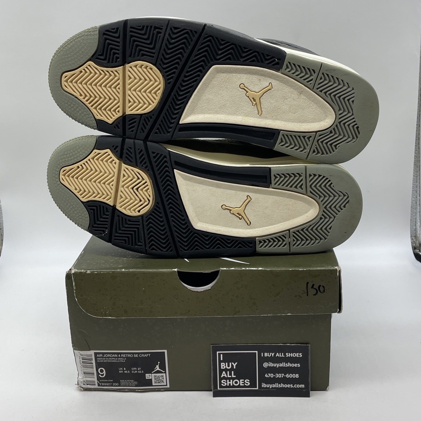 Size 9 - Jordan 4 SE Retro Low Craft Olive Green Black Suede (FB9927-200)