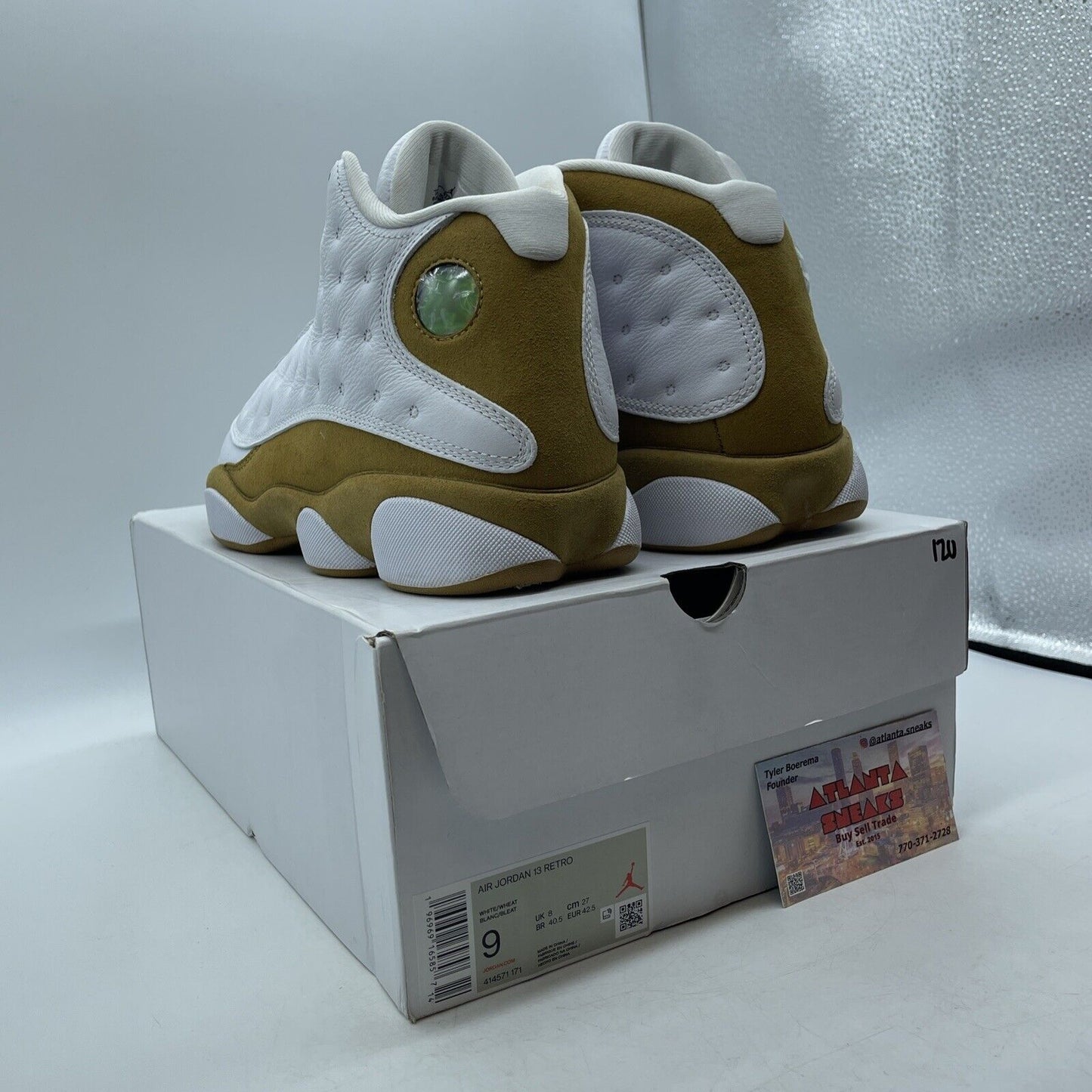 Size 9 - Air Jordan 13 Retro 2023 Wheat White Brown Suede Leather (414571-171)