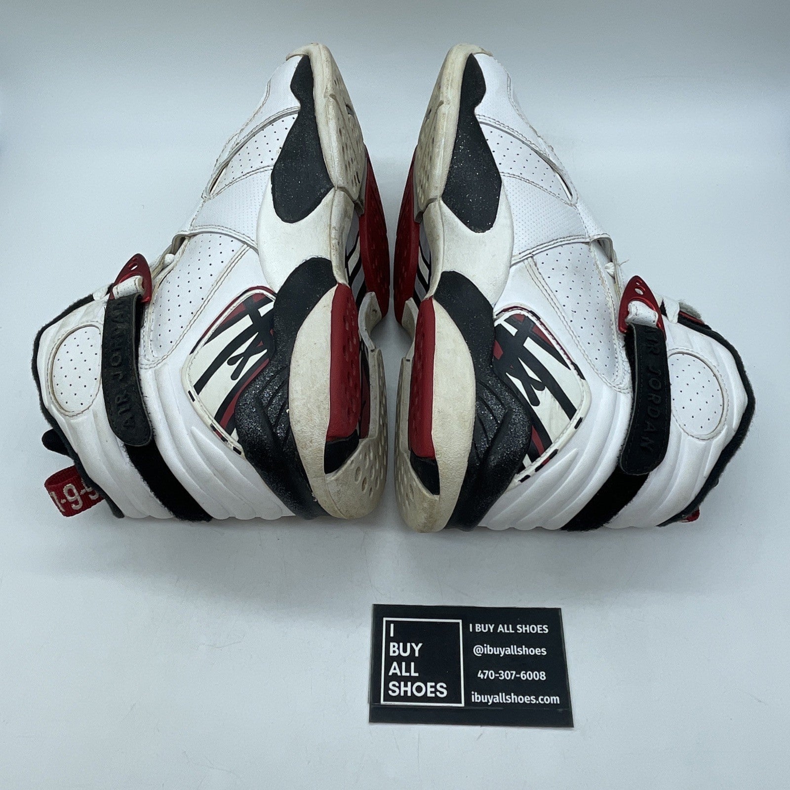 Size 9 - Air Jordan 8 Retro Alternate White Red Black Leather (305381-104)