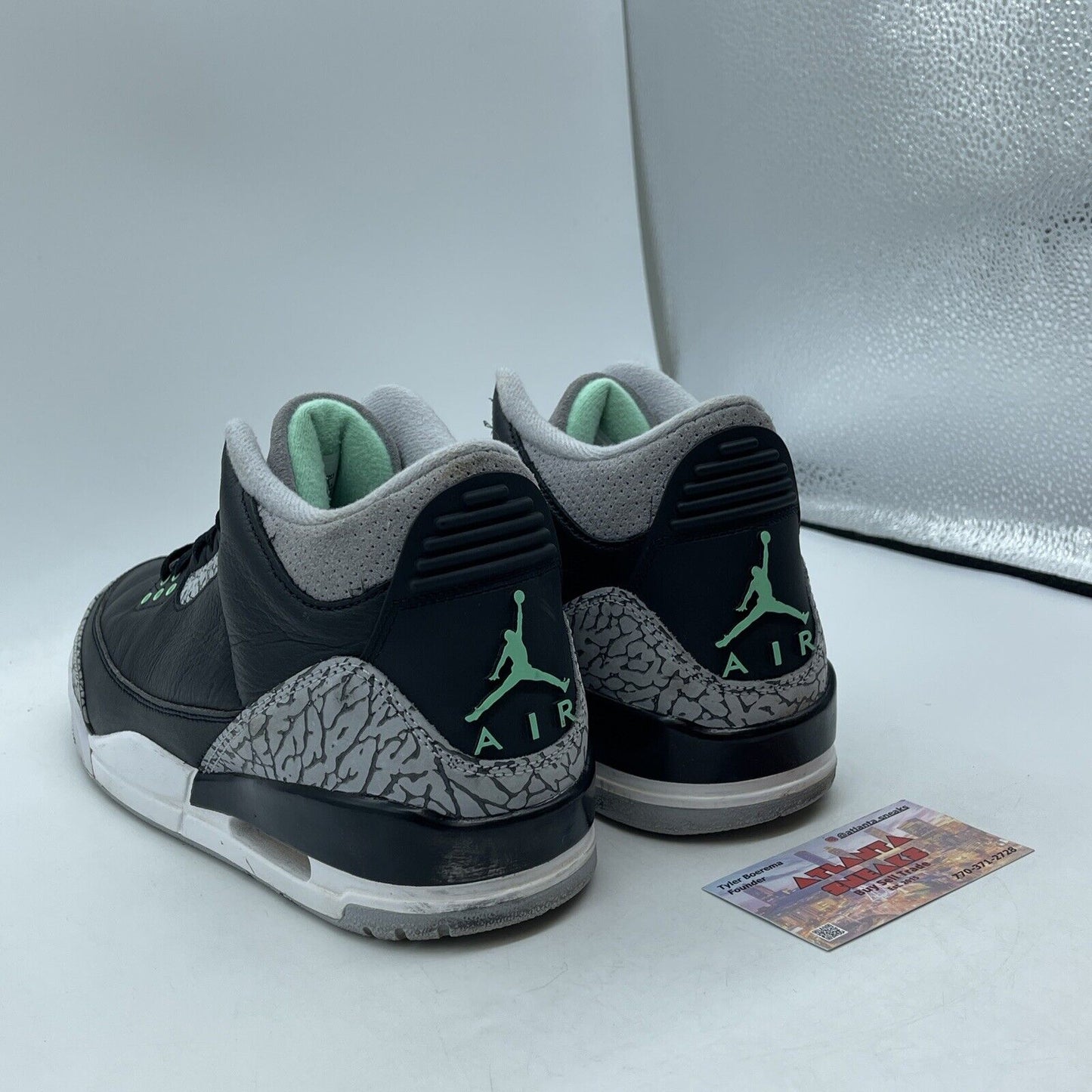 Size 10 - Air Jordan 3 Retro Green Glow Black Gray White (CT8532-031)