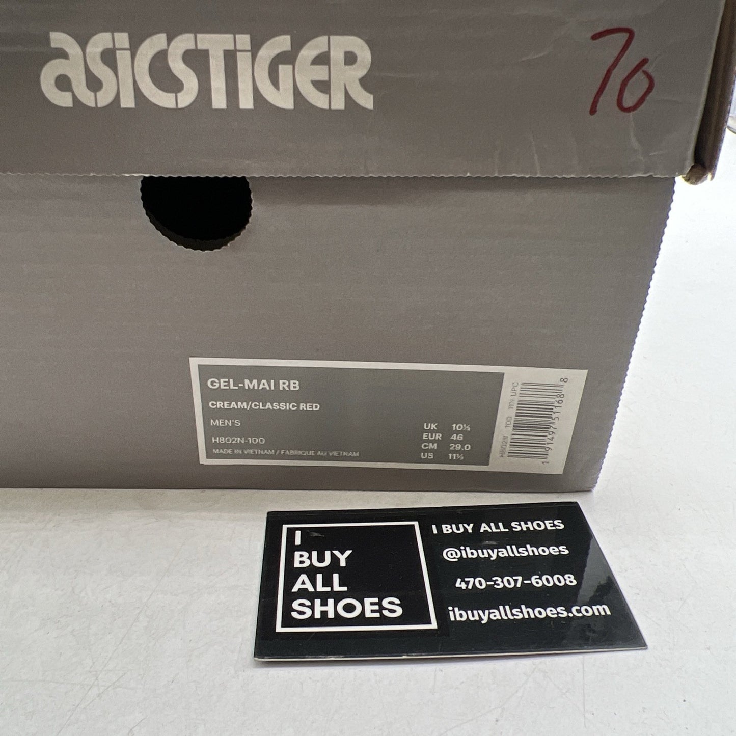 Size 11.5 - ASICS Gel-Mai RB Cream Classic Red (1191A088-601)