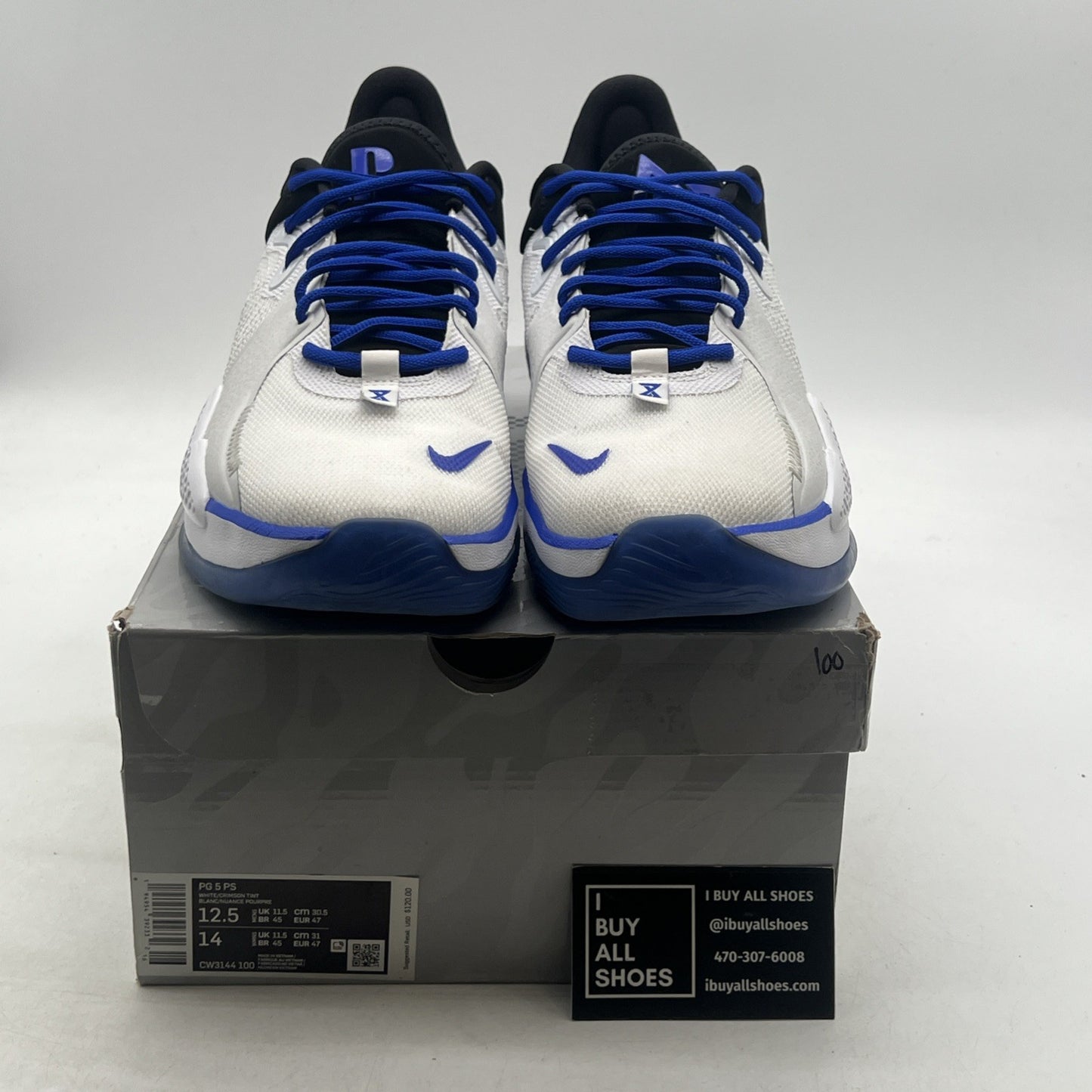 Size 12.5 - PlayStation x Nike PG 5 White (CW3144-100)
