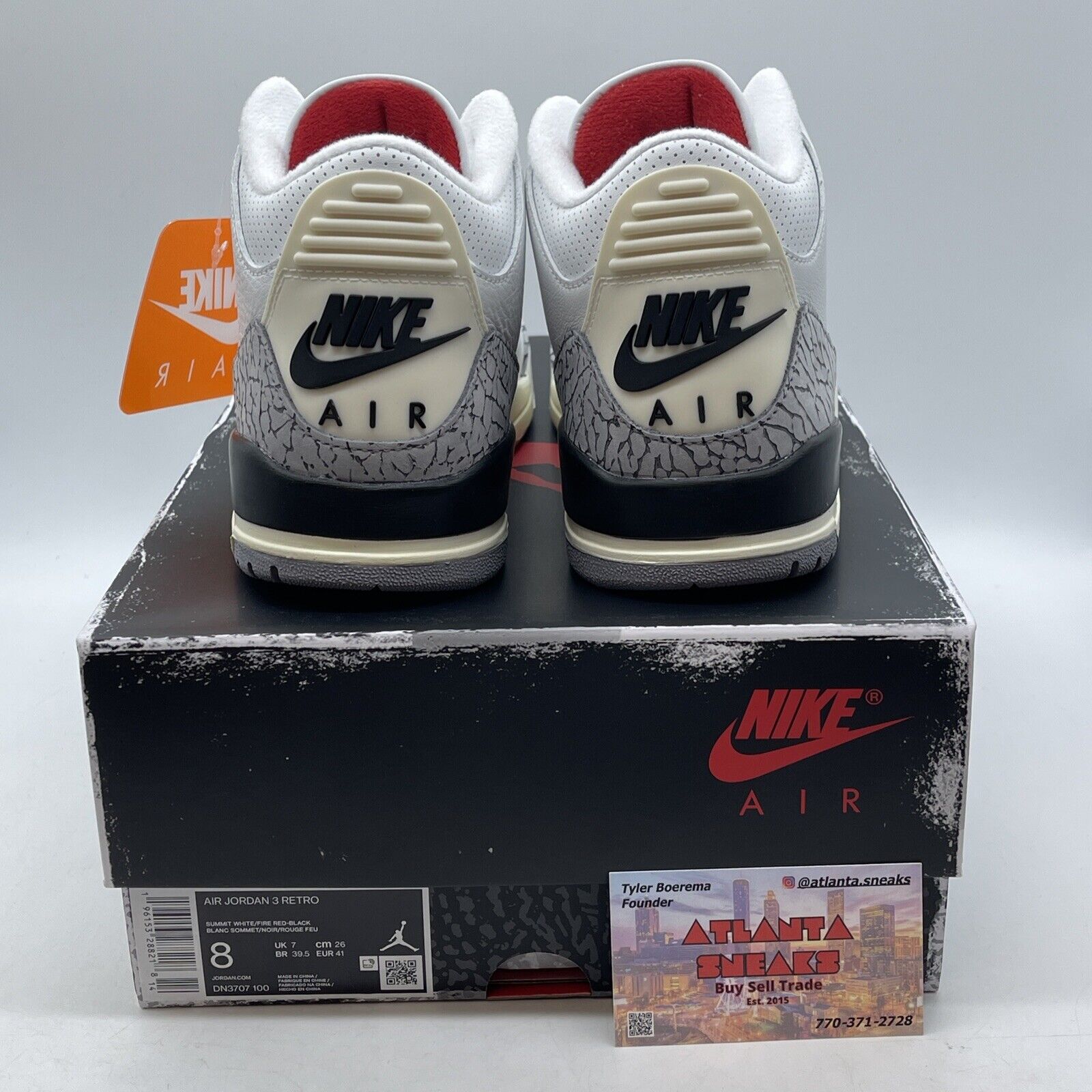 Size 8 - Jordan 3 Retro Mid White Cement Reimagined Grey White (DN3707-100)