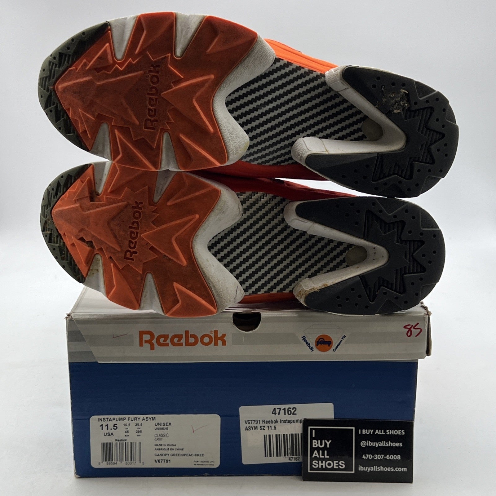 Size 11.5 - Reebok InstaPump Fury ASYM Orange W (V67791)
