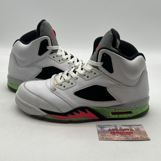 Size 8.5 - Air Jordan 5 Retro Pro Stars White Grey Green Leather (136027-115)