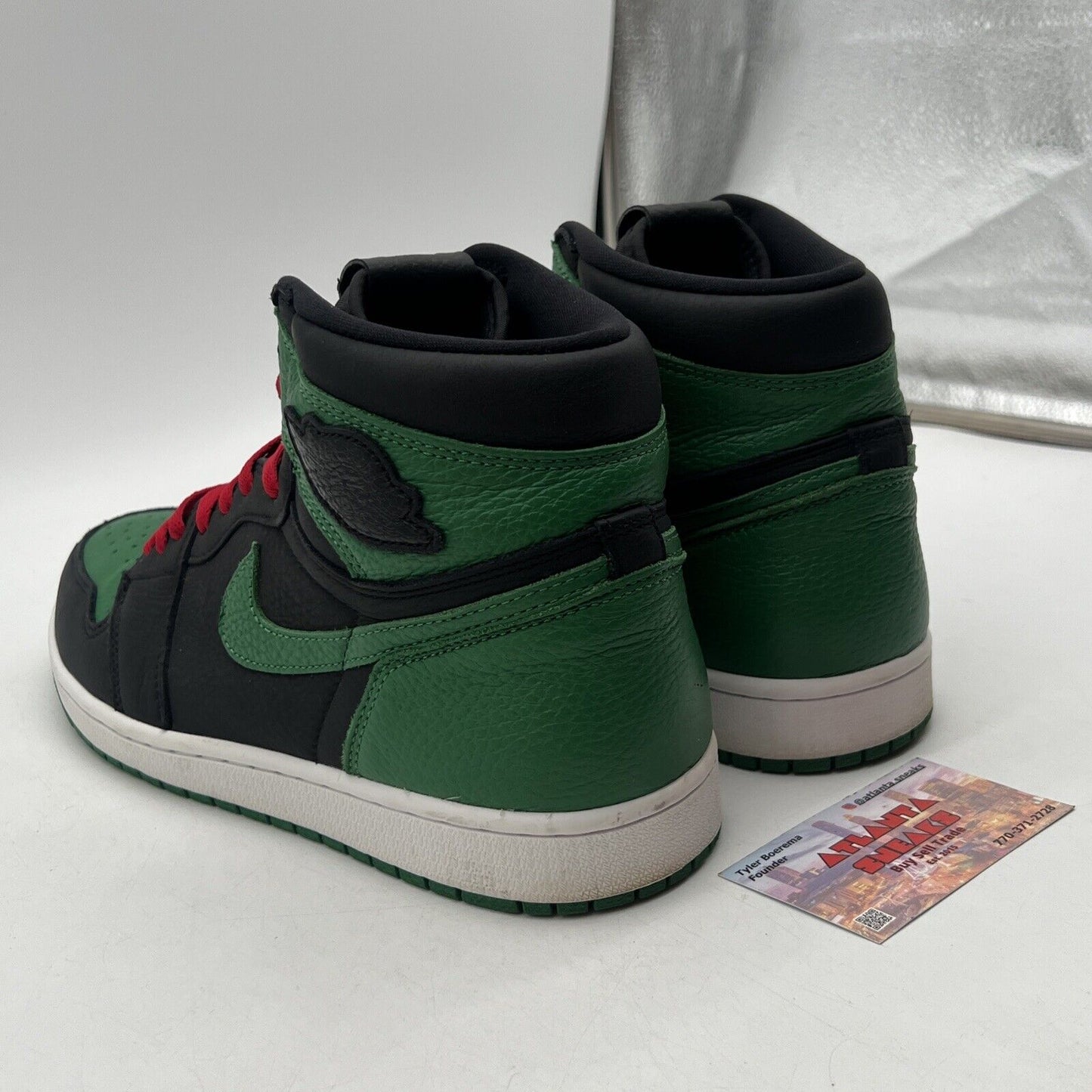 Size 11 - Jordan 1 Retro OG High Pine Green 2.0 Black Green Leather (555088-030)