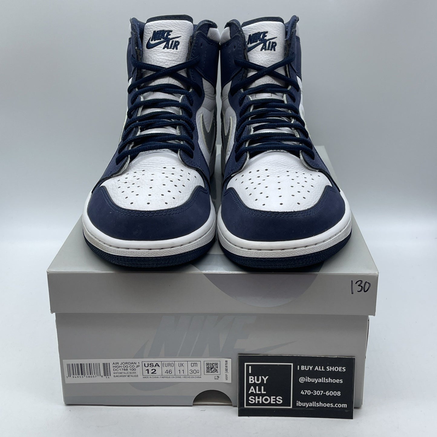 Size 12 - Jordan 1 Retro High CO.JP Midnight Navy White Suede (DC1788-100)